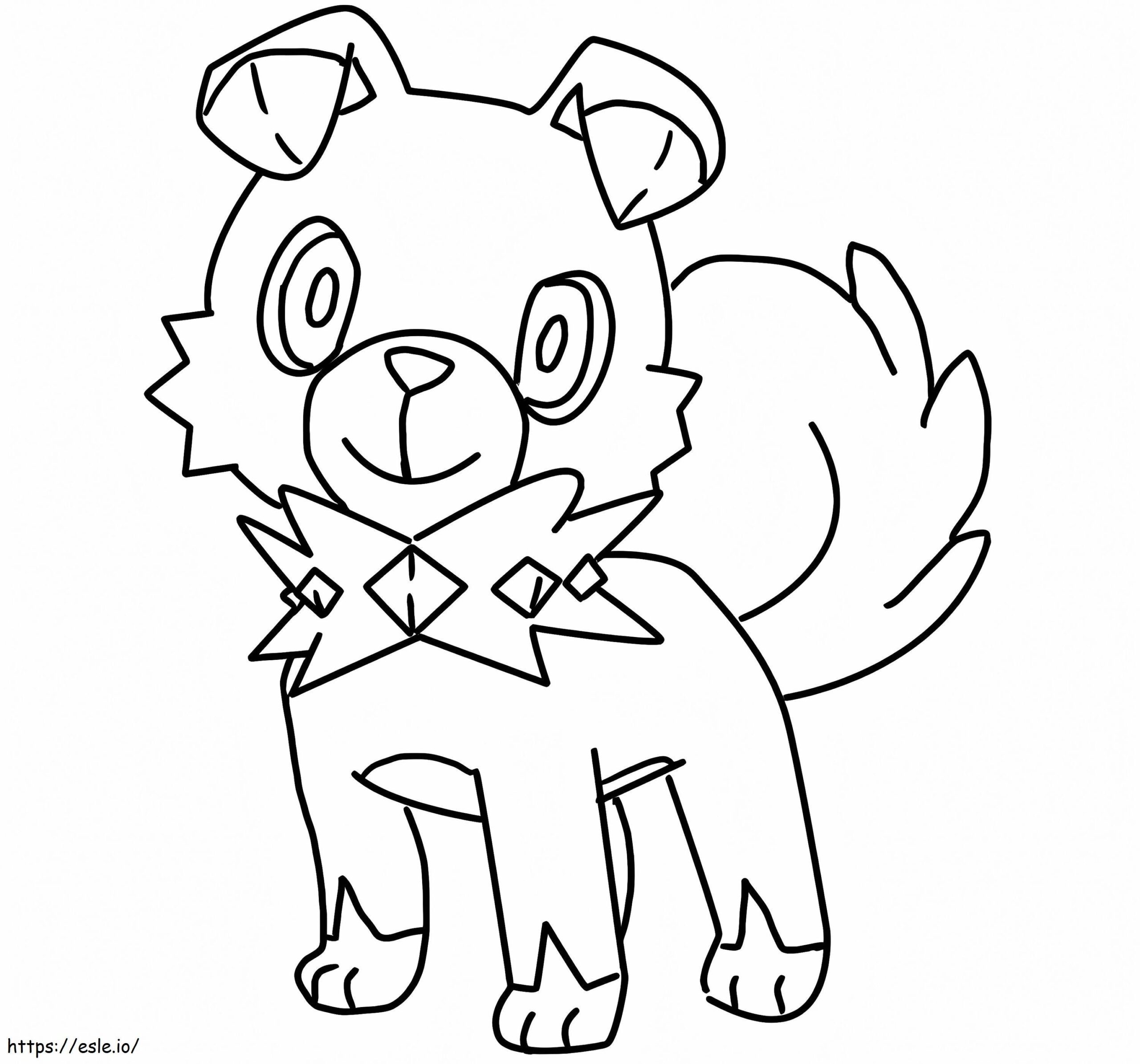 Rockruff Pokemon 2 Coloring Page