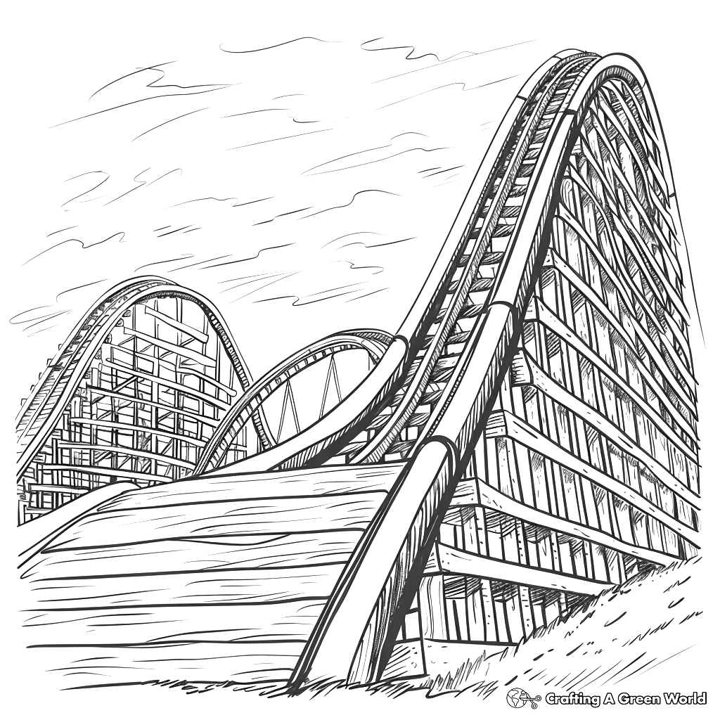 Roller Coaster Coloring Pages Printable