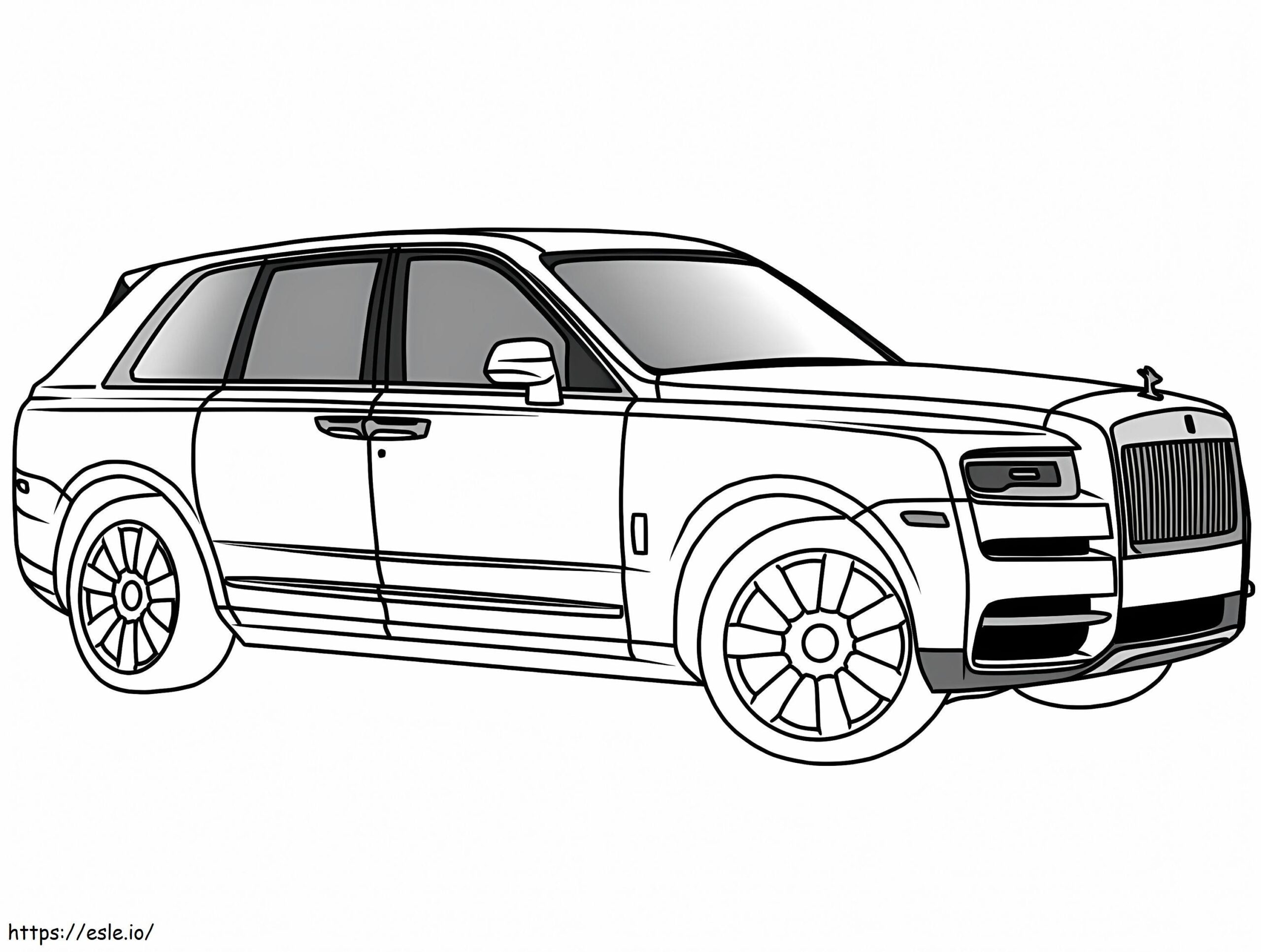 Rolls Royce Cullinan Coloring Page