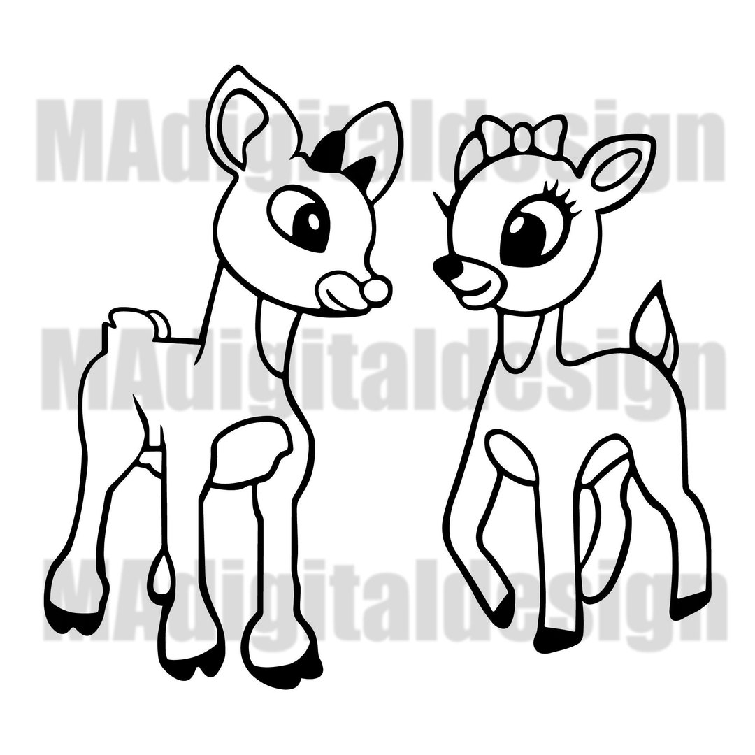 Rudolph From The Classic Movie Rudolph The Red Nosed Reindeer Coloring Page Pdf File For Holiday Parties Teachers Home School And More Etsy Hong Kong