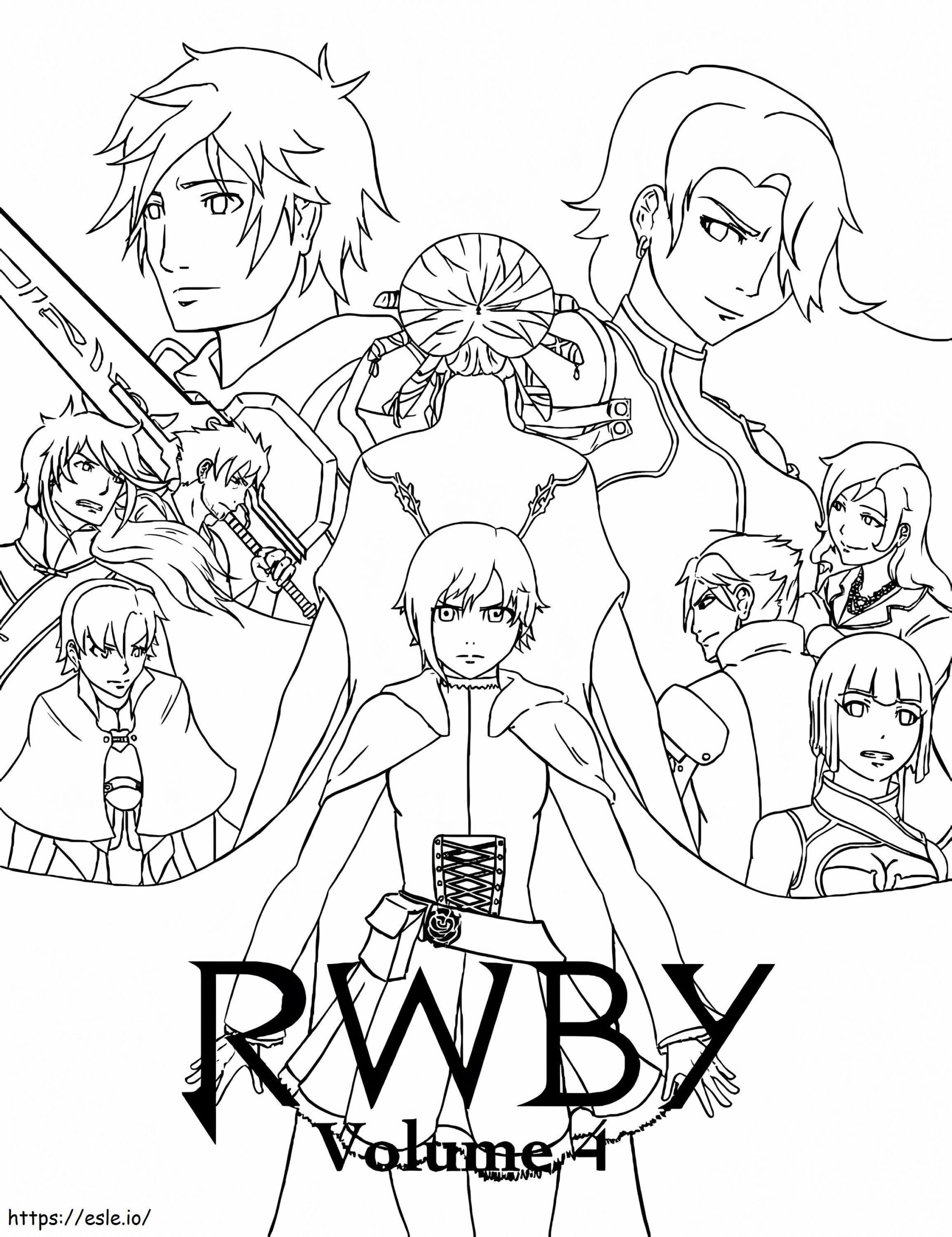 RWBY Characters Coloring Page