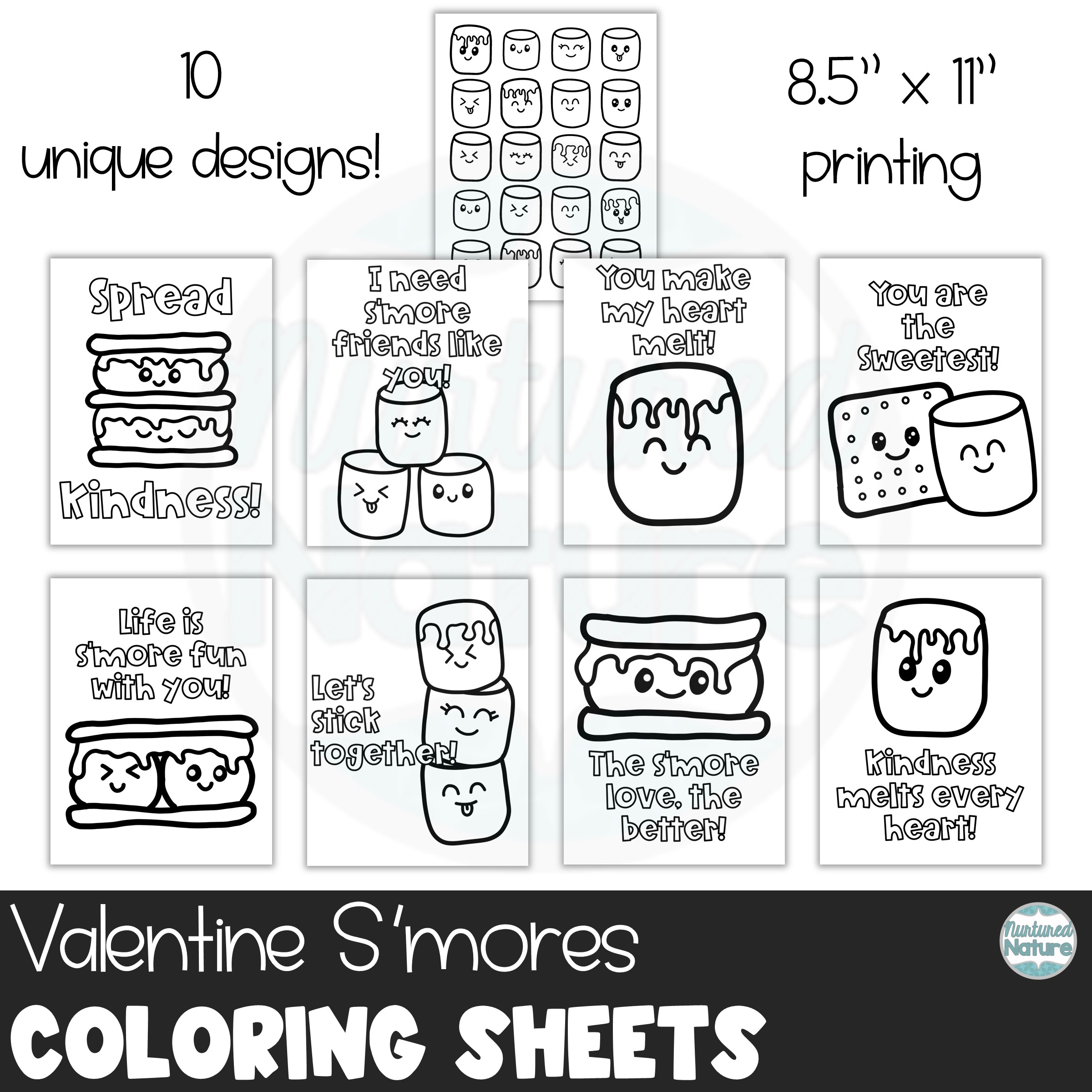 S mores Coloring Pages For Valentine s Day Craft Made By Teachers