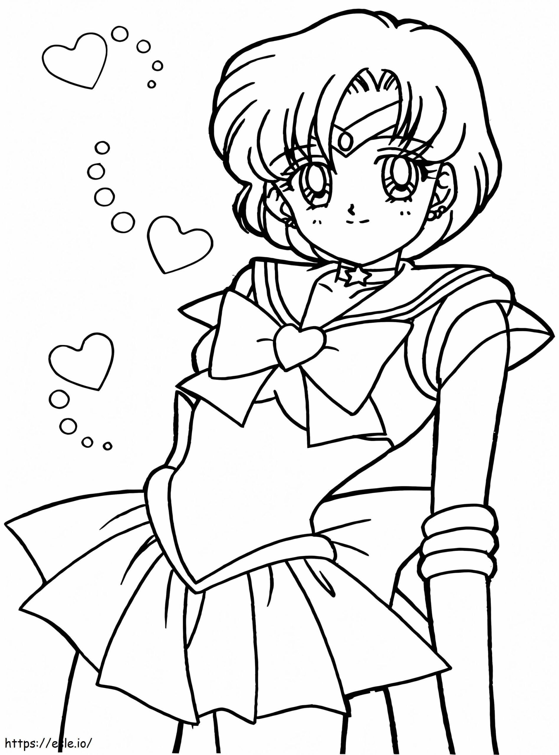 Sailor Mercury Coloring Page