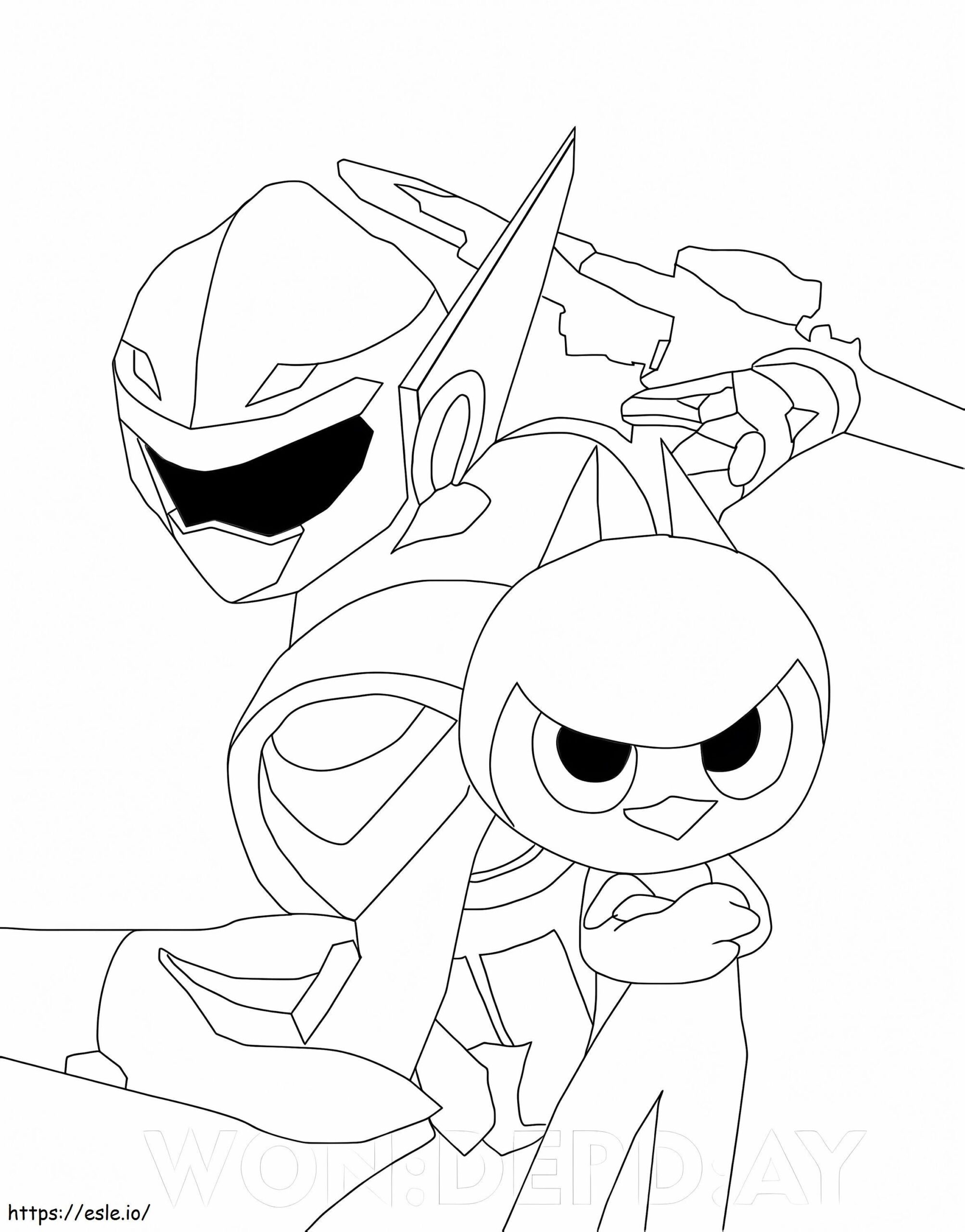 Sammy From Miniforce Coloring Page