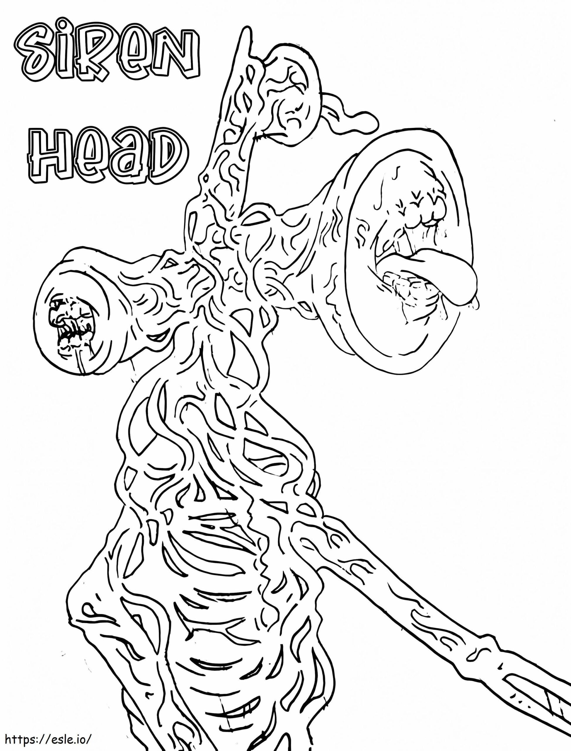 Scary Siren Head Coloring Page