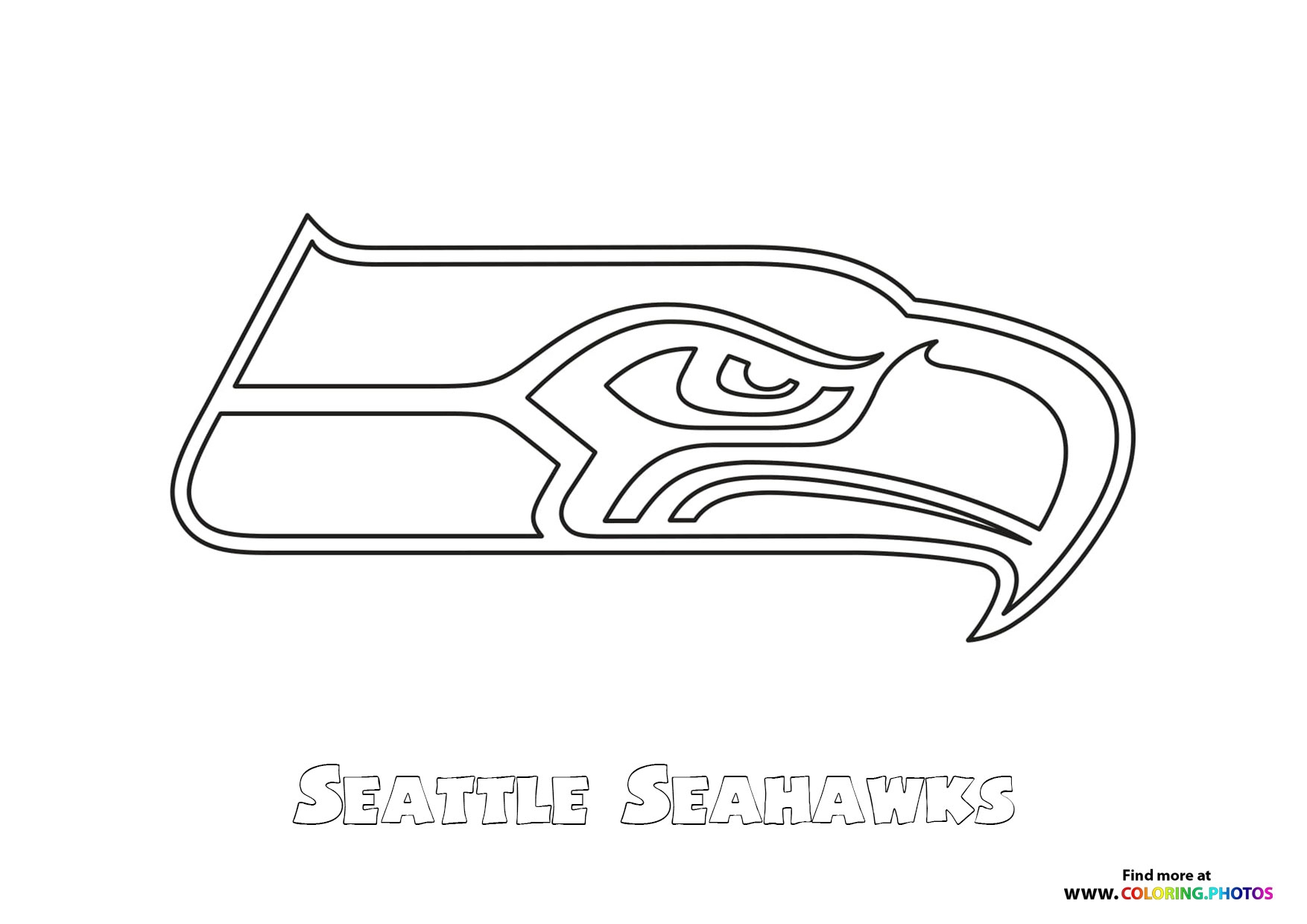 Seattle Seahawks NFL Logo Coloring Pages For Kids