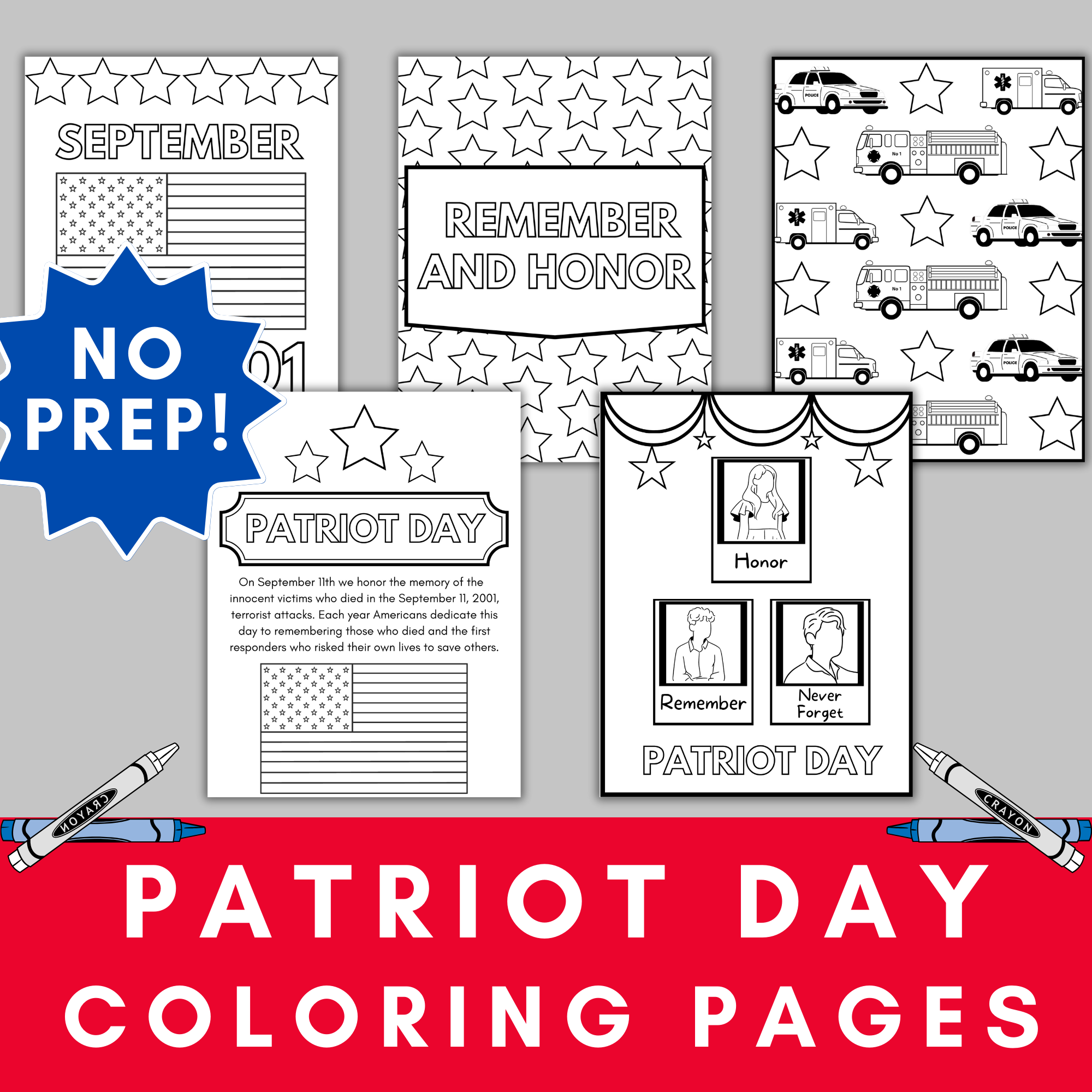 September 11 Patriot Day Printable Coloring Pages Classful