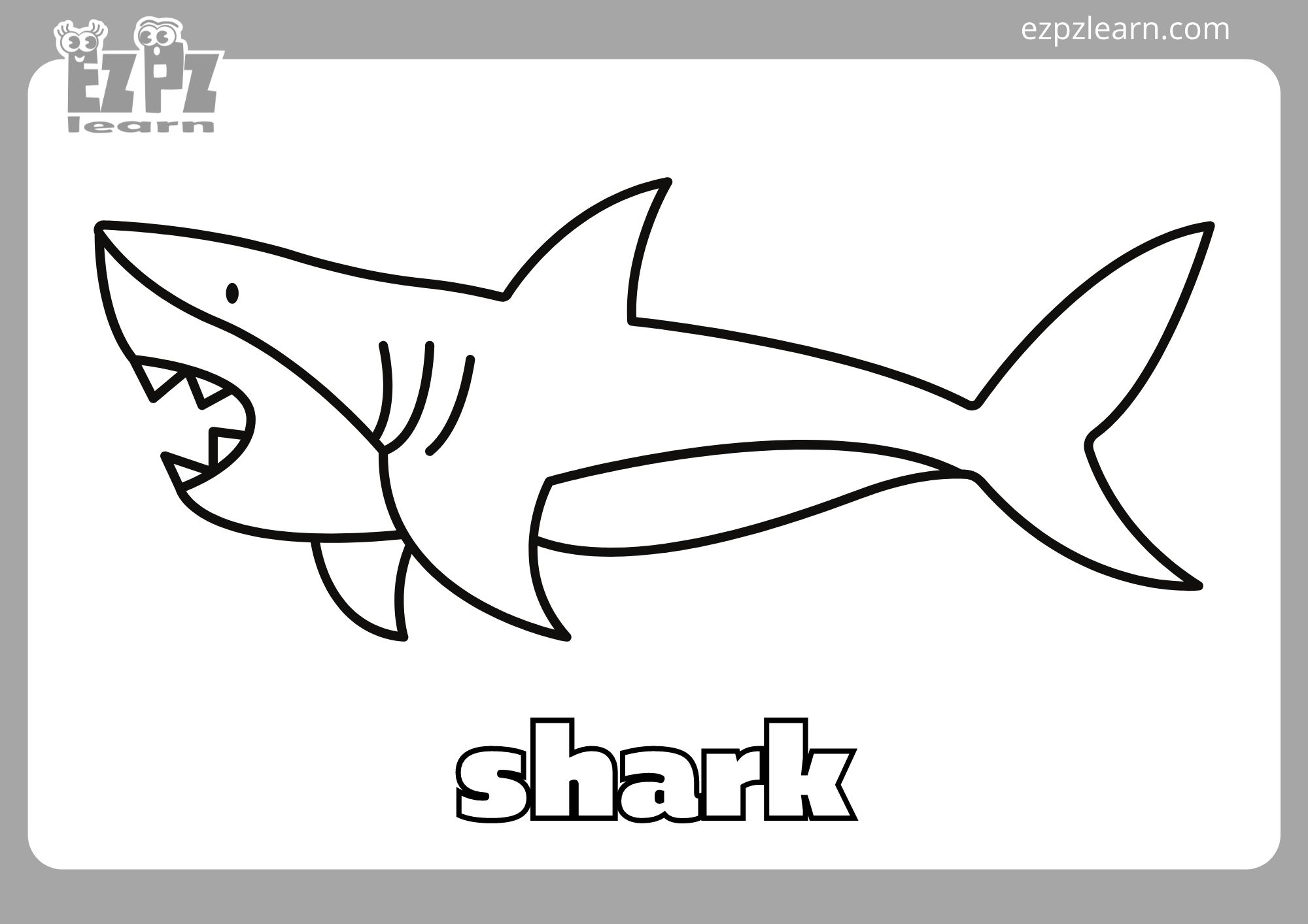 Shark Coloring Coloring Pages Printable