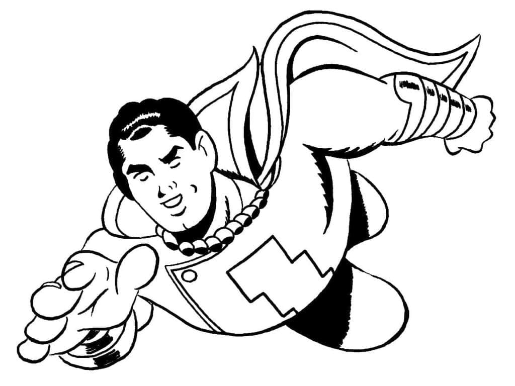 Shazam Free Coloring Page Download Print Or Color Online For Free