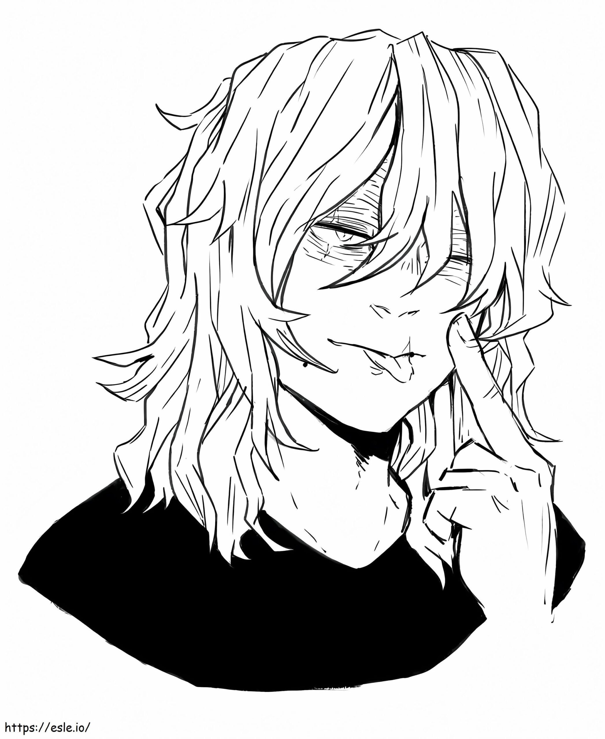 Shigaraki From My Hero Academia Coloring Page
