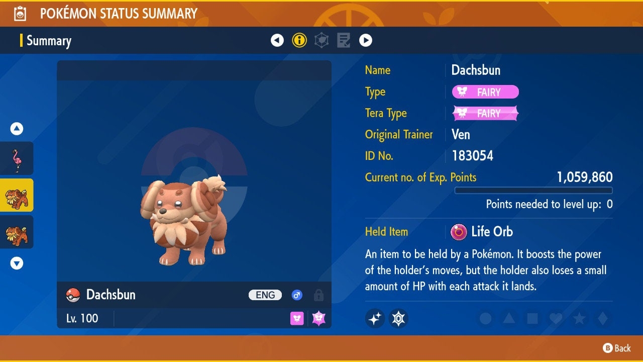 Shiny non shiny Fidough dachsbun 6IV Pok mon Scarlet violet 100 Legal Etsy