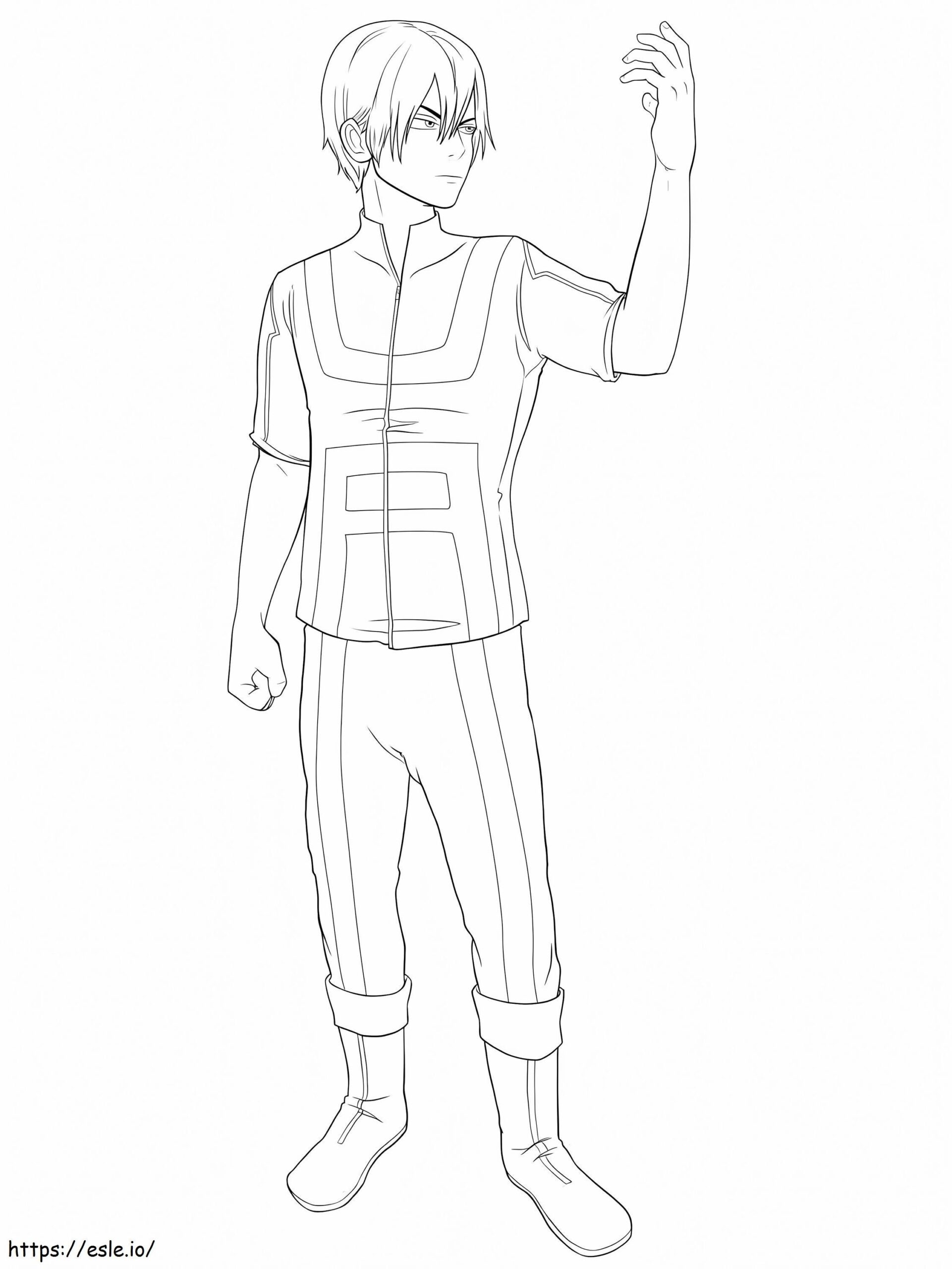 Angry Todoroki Coloring Pages Printable