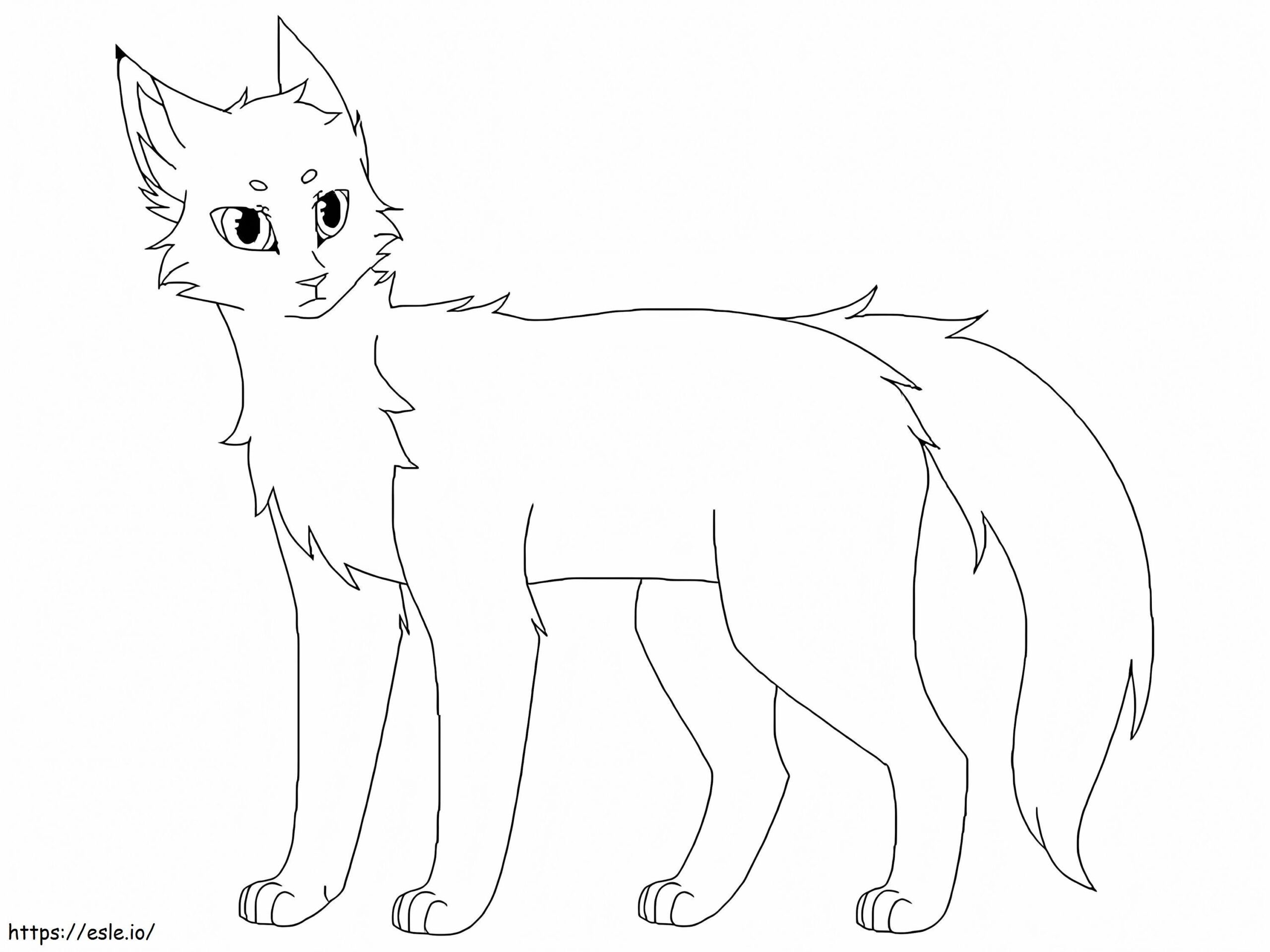 Simple Warrior Cats Coloring Page