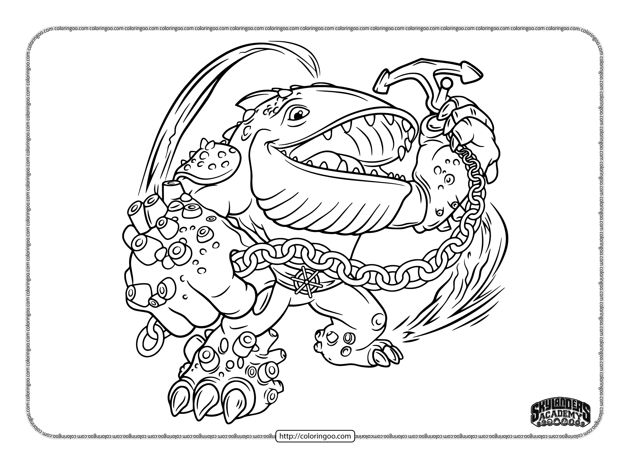 Skylanders Thumpback Coloring Pages