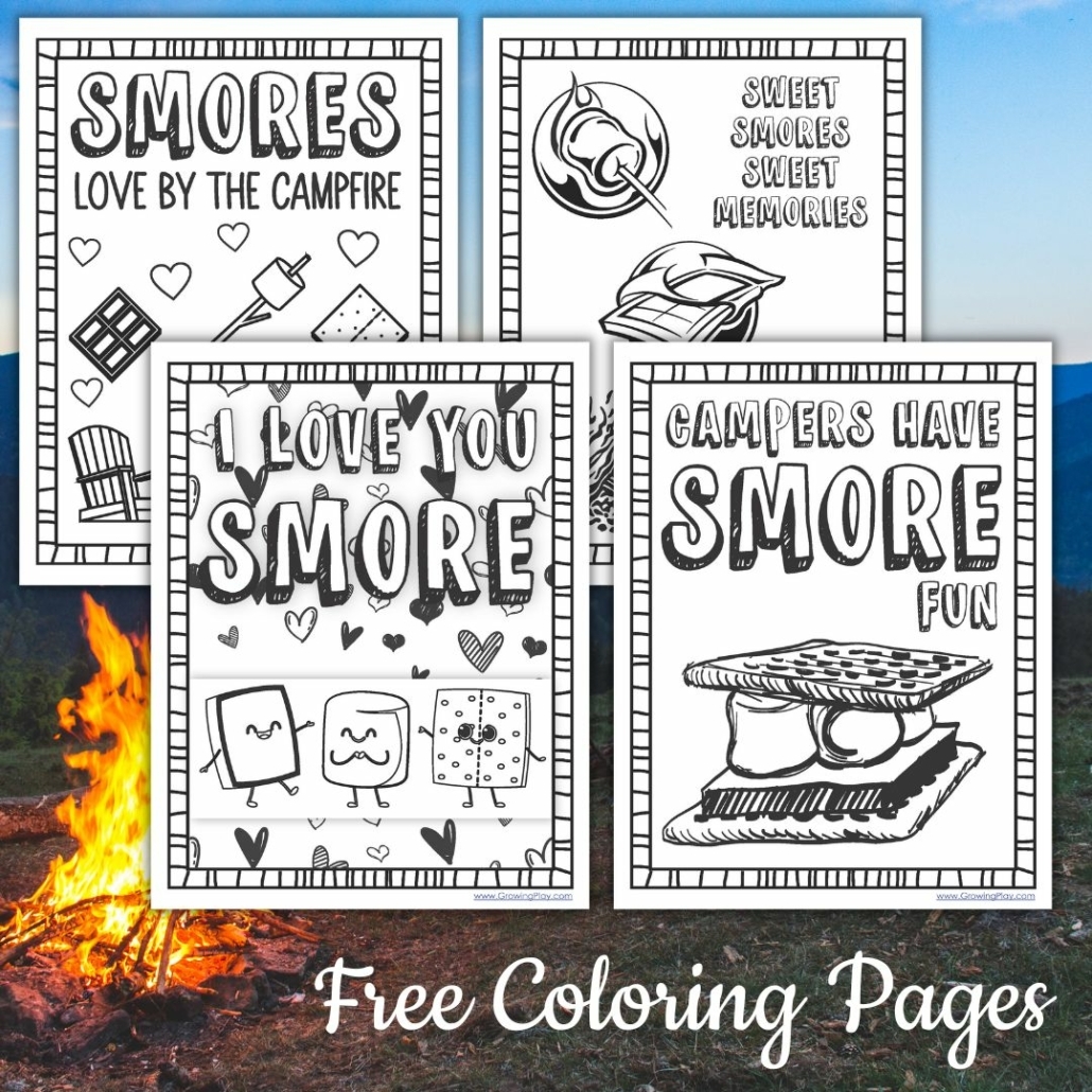 Smore Coloring Page Free Printables Growing Play