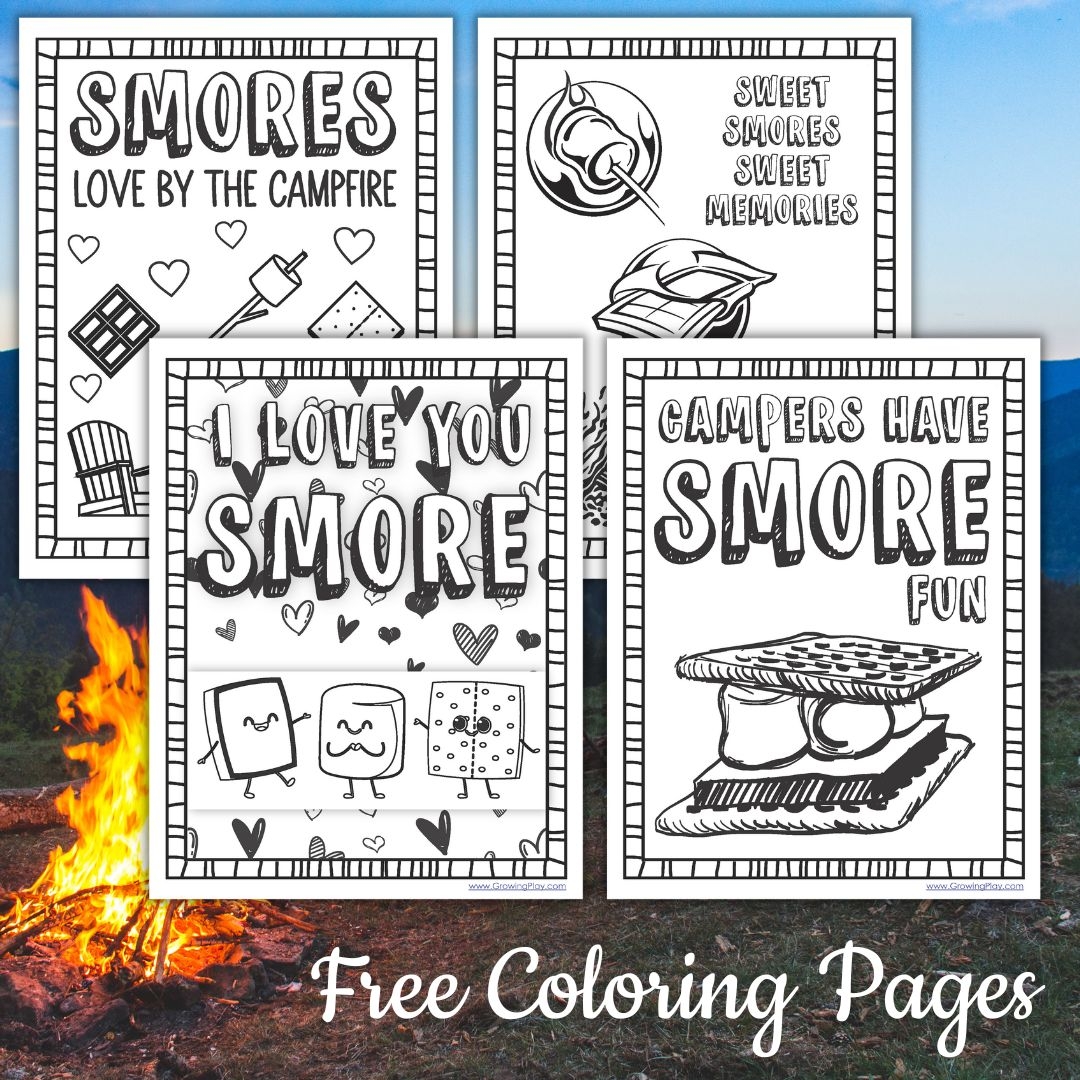 Smore Free Coloring Pages Growing Play
