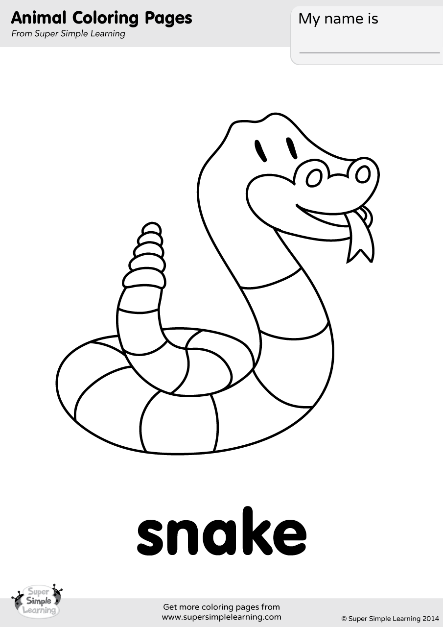 Snakes Coloring Pages Printable