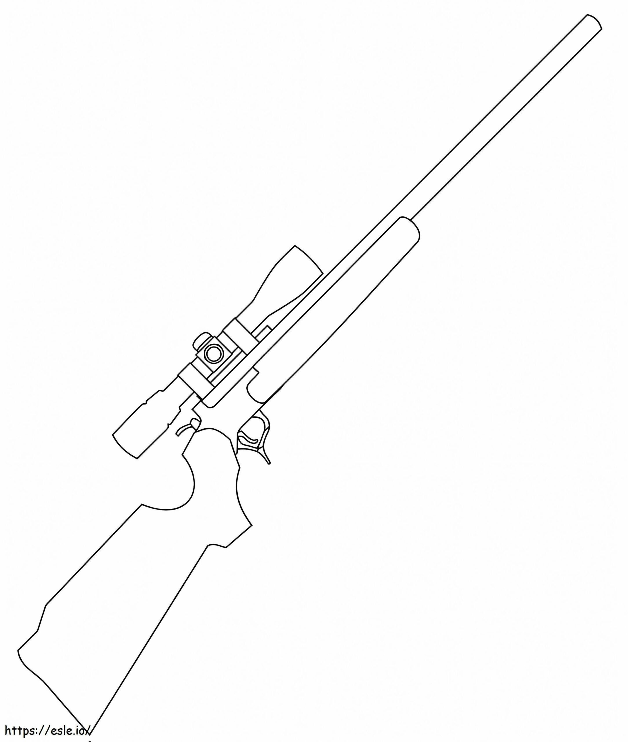 Sniper Rifle Coloring Page