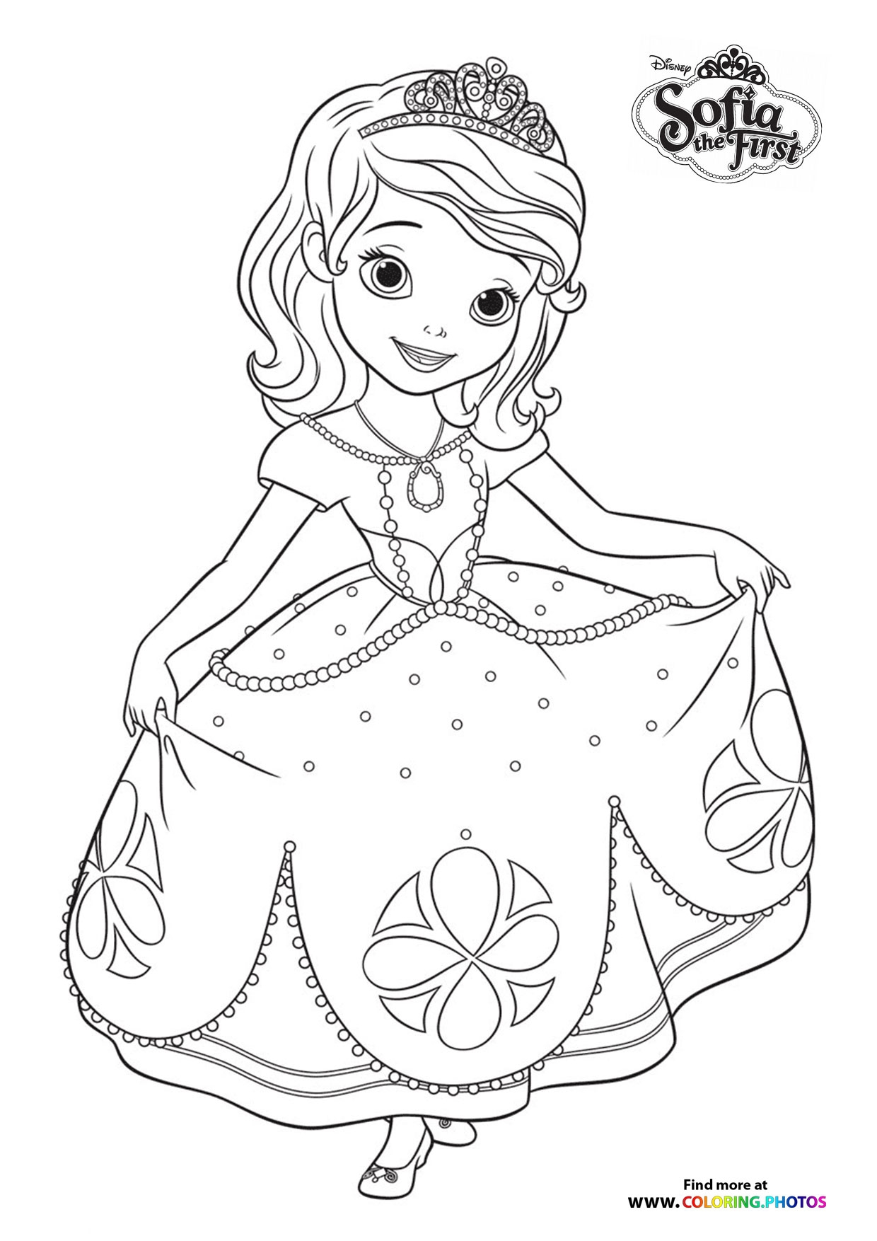 Sofia The First Dancing Coloring Pages For Kids