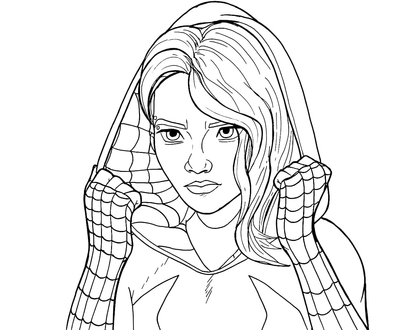 Spider-Gwen Coloring Pages Printable