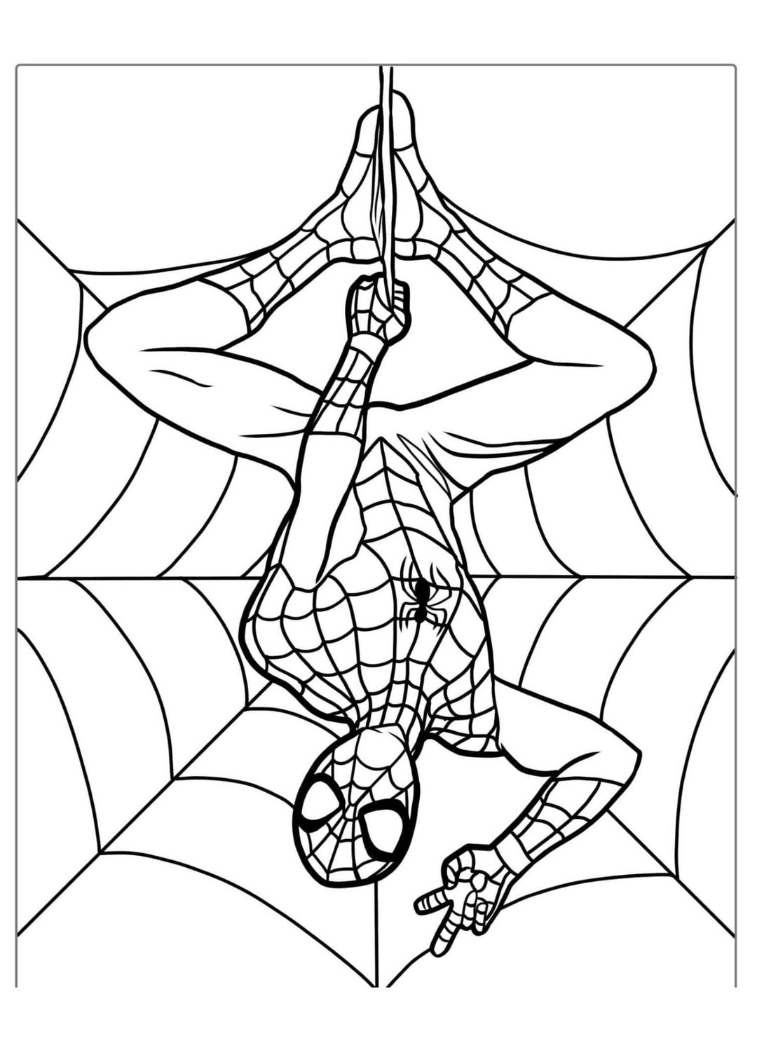 Spiderman Superhero Swing Coloring Page Printable City Hero Coloring Sheet Digital Download PDF Etsy