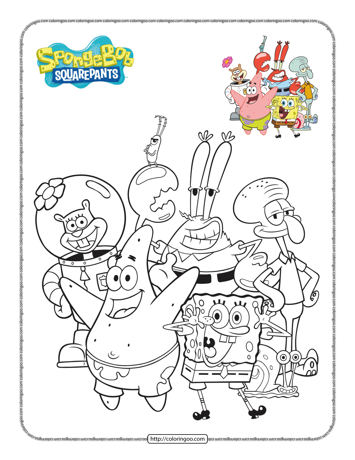Spongebob Squarepants Coloring Pages Printable