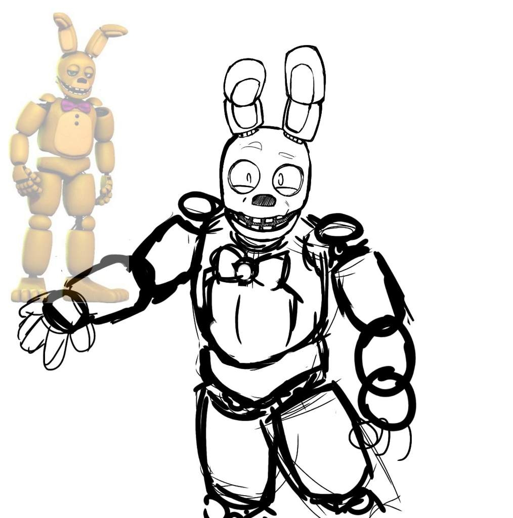 Spring Bonnie Fnaf Coloring Page Printable