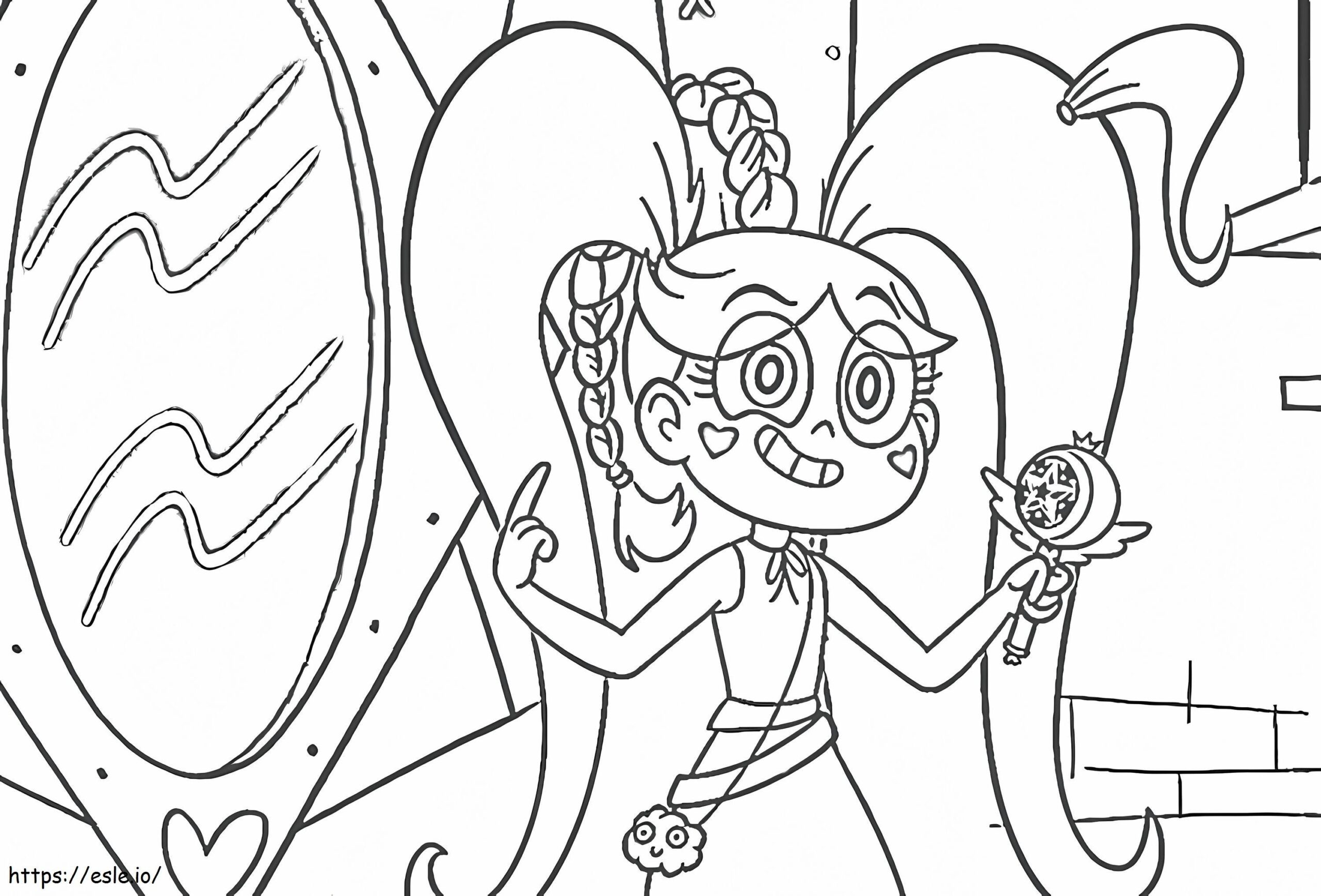 Star Butterfly 1 Coloring Page