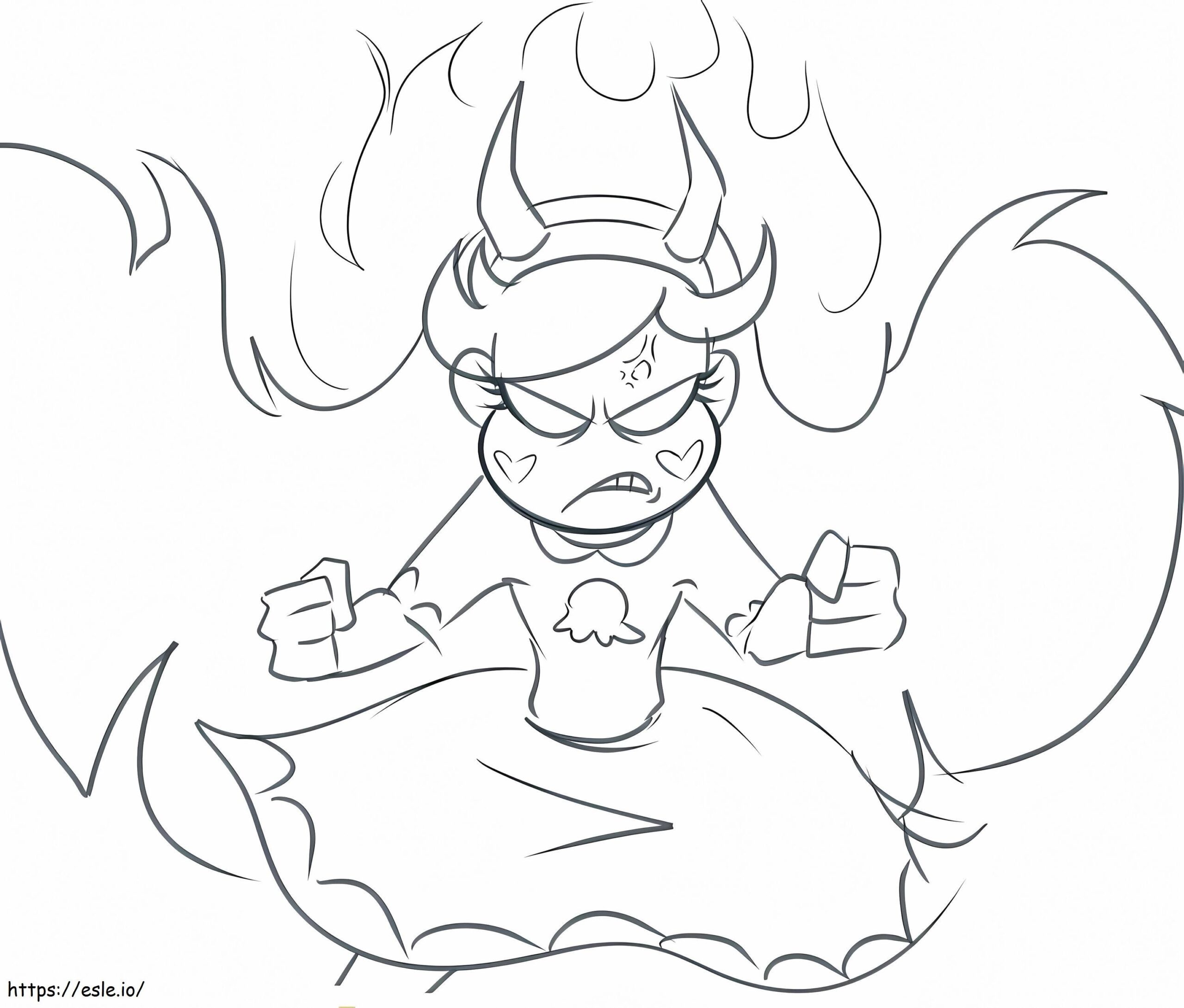 Star Butterfly Is Angry Coloring Page