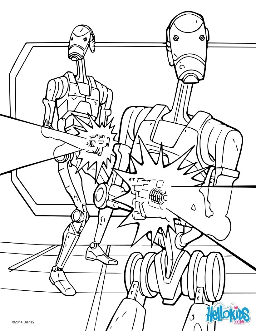 Star Wars Battle Droids Coloring Pages Hellokids
