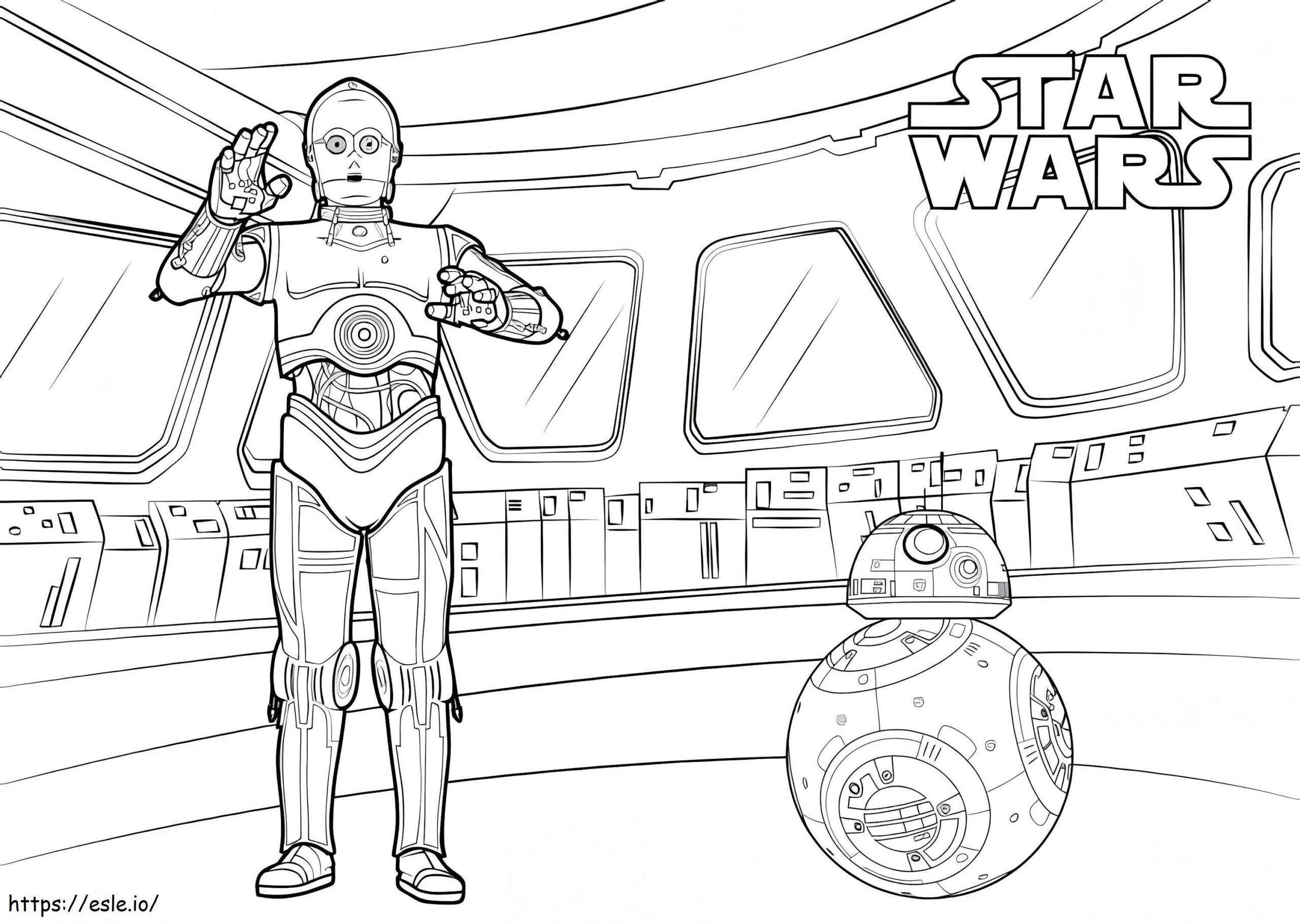 Star Wars C3Po And Bb8 Coloring Page
