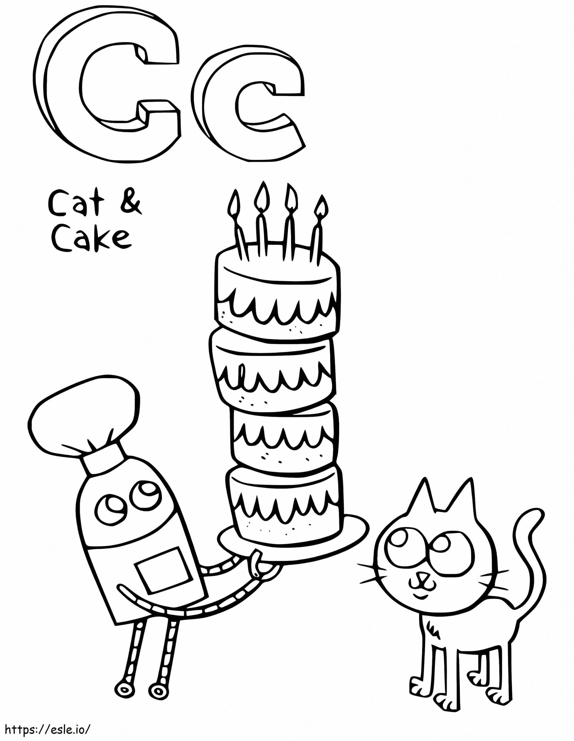 StoryBots Letter C Coloring Page
