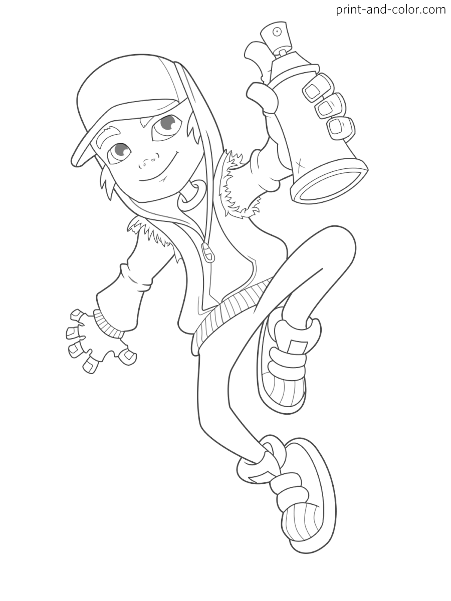 Subway Surfers Coloring Coloring Pages Printable