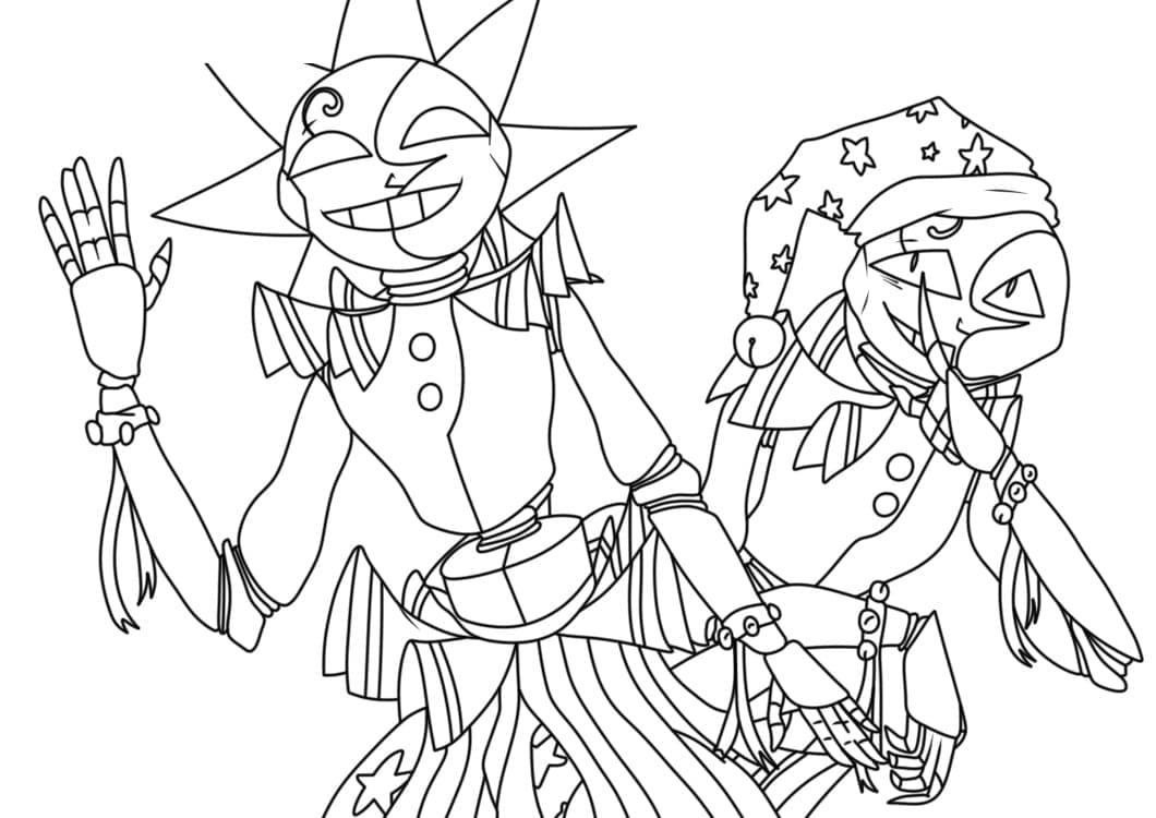 Sundrop Fnaf To Color Coloring Page