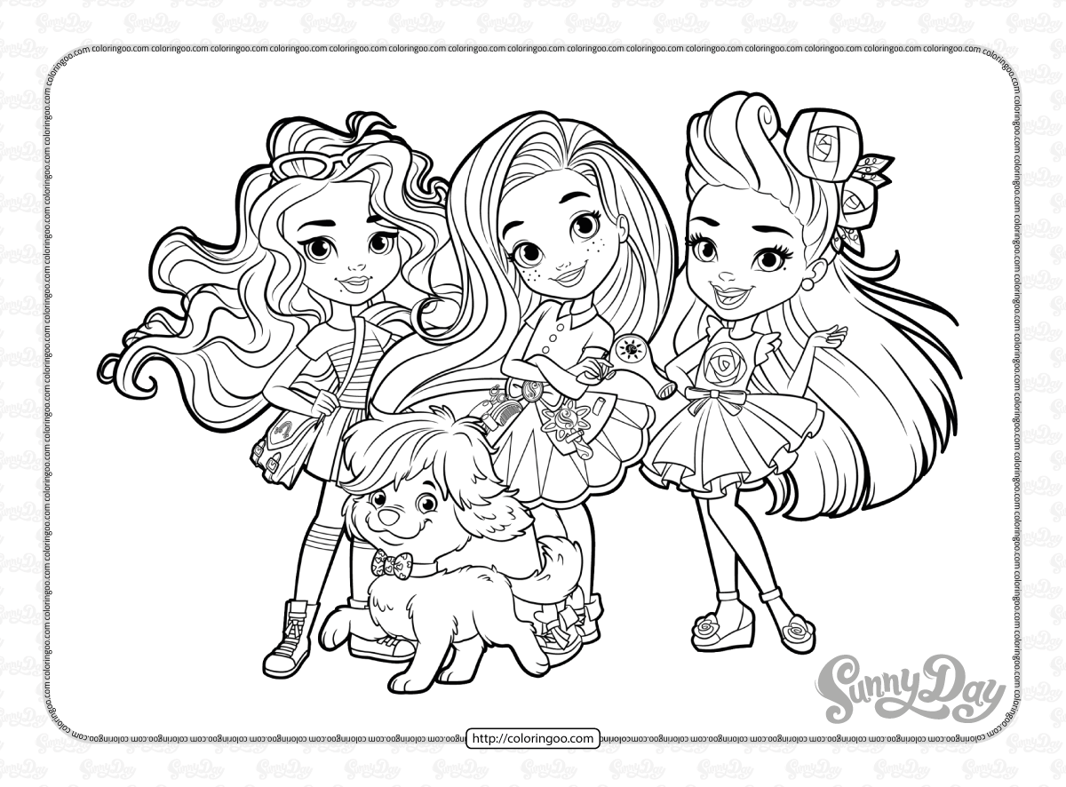 Doodle From Sunny Day Coloring Page