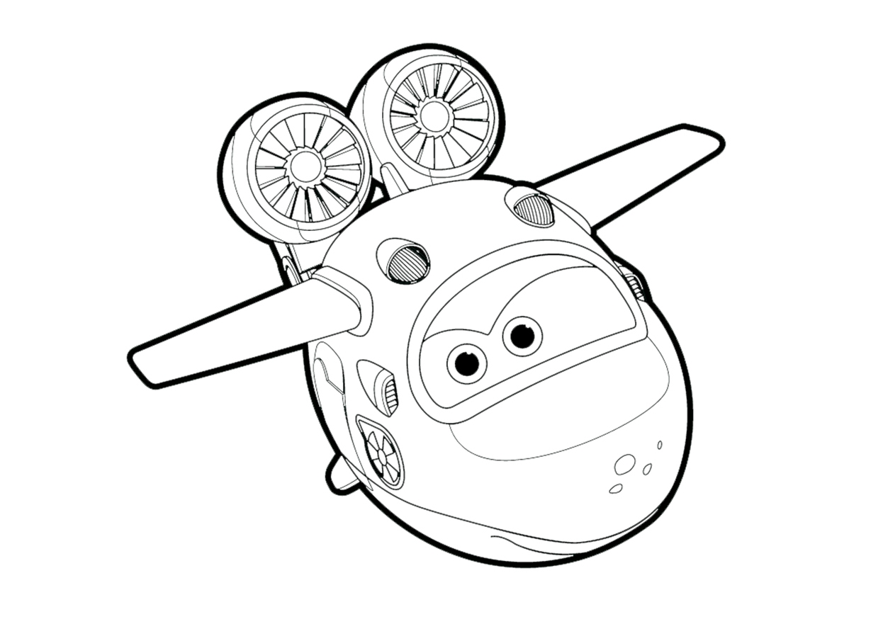 Paul Super Wings 1 Coloring Pages