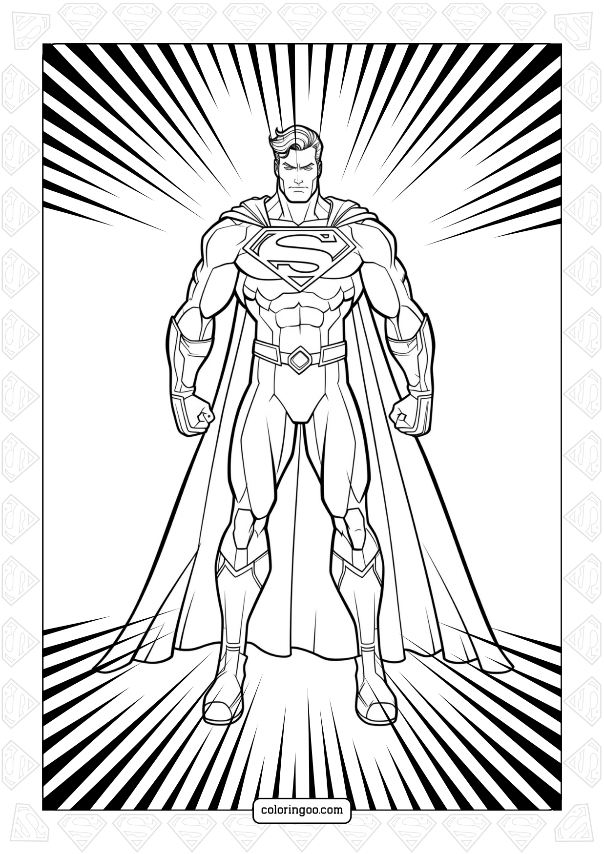 Superman Coloring Coloring Pages Printable