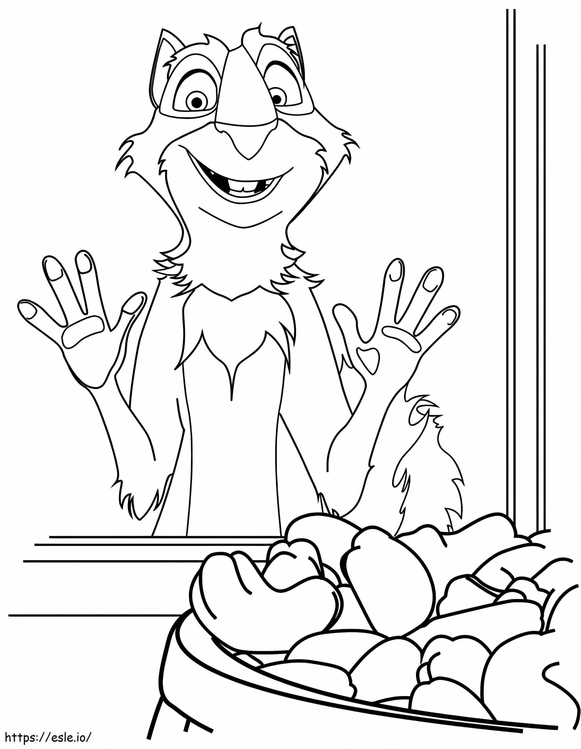Surly Squirrel In The Nut Job Coloring Page