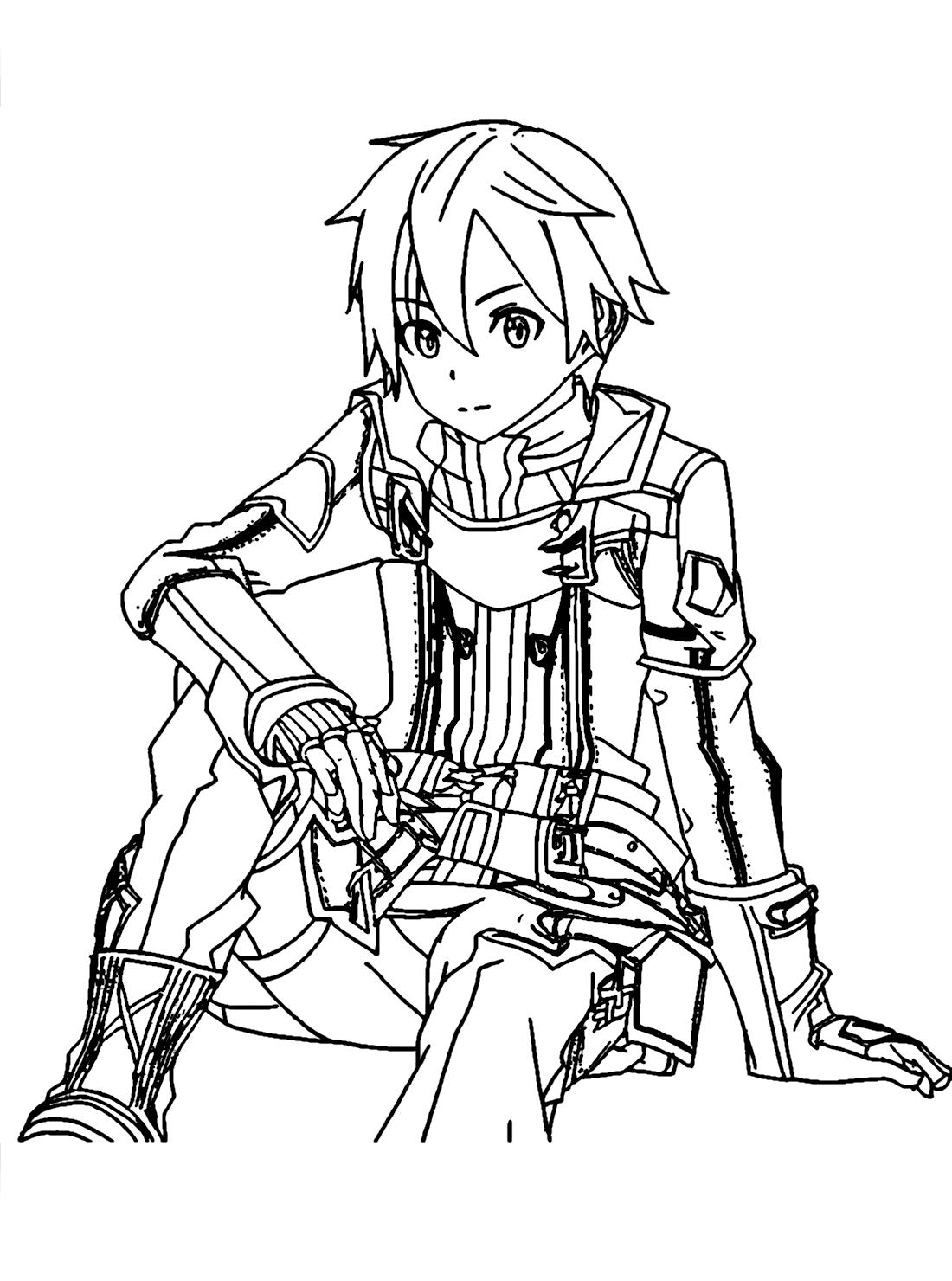 Sword Art Online Coloring Pages Free Online For Kids 