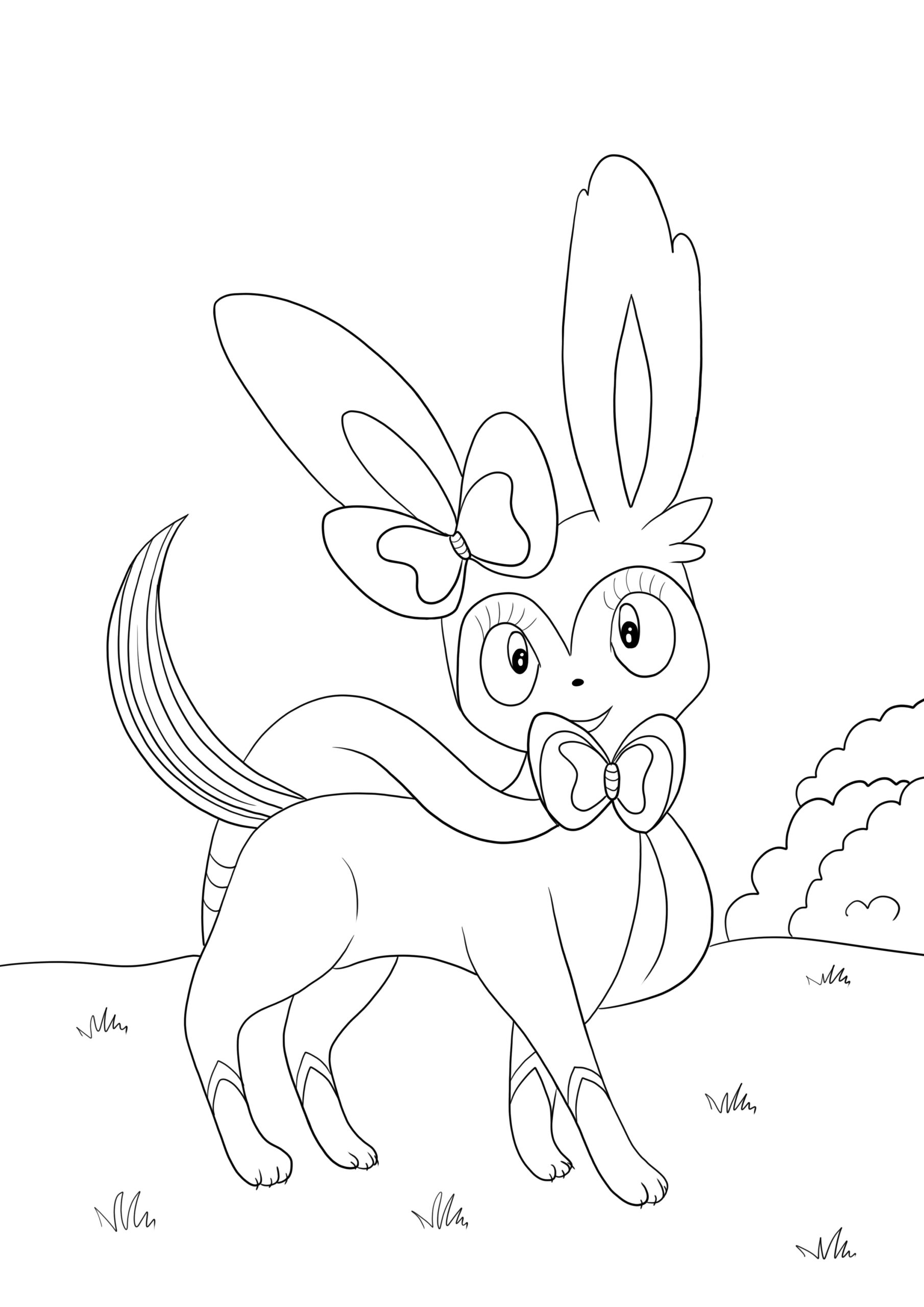 Sylveon Pixelmon To Print And Color free