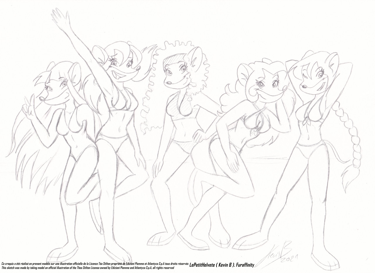 T a Sisters Version La Plage Croquis By LePetitHelvete Fur Affinity dot Net