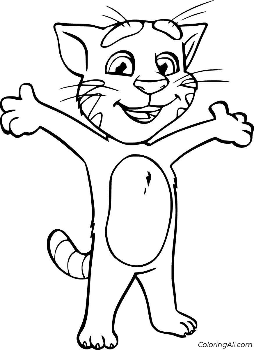 Talking Tom Coloring Pages 16 Free Printables ColoringAll