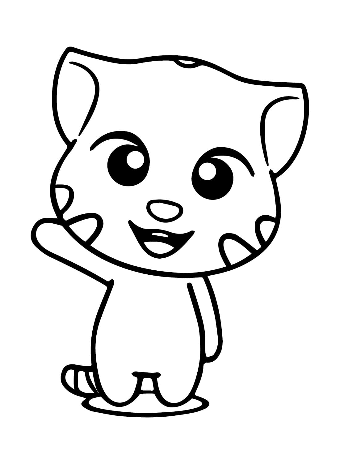 Talking Tom Coloring Pages Printable