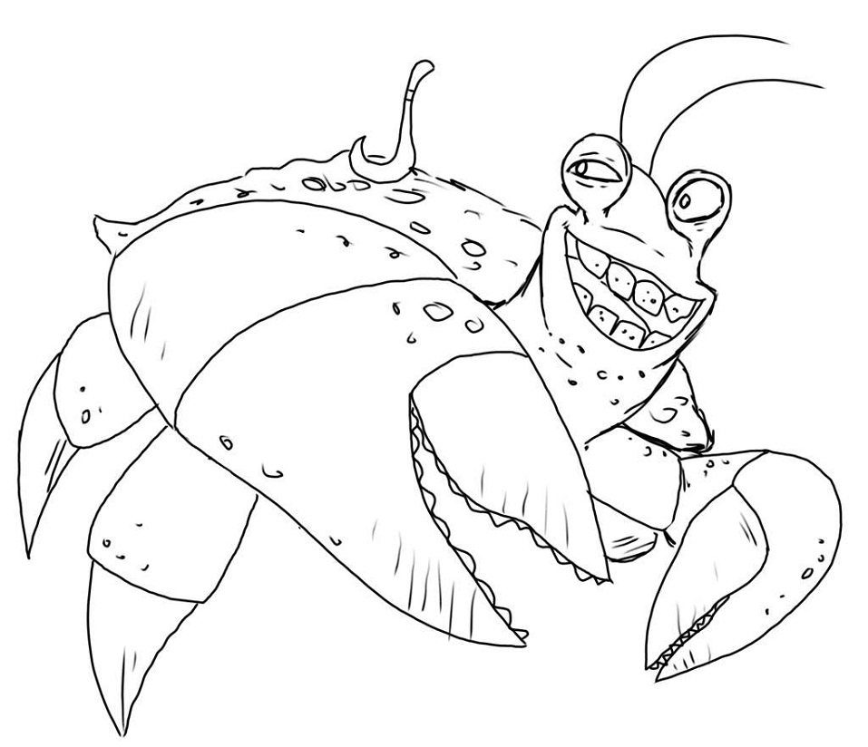 Tamatoa From Moana Coloring Page Printable