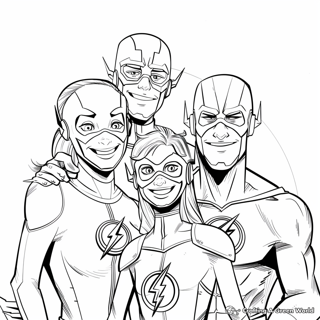 The Flash Coloring Pages Free Printable 