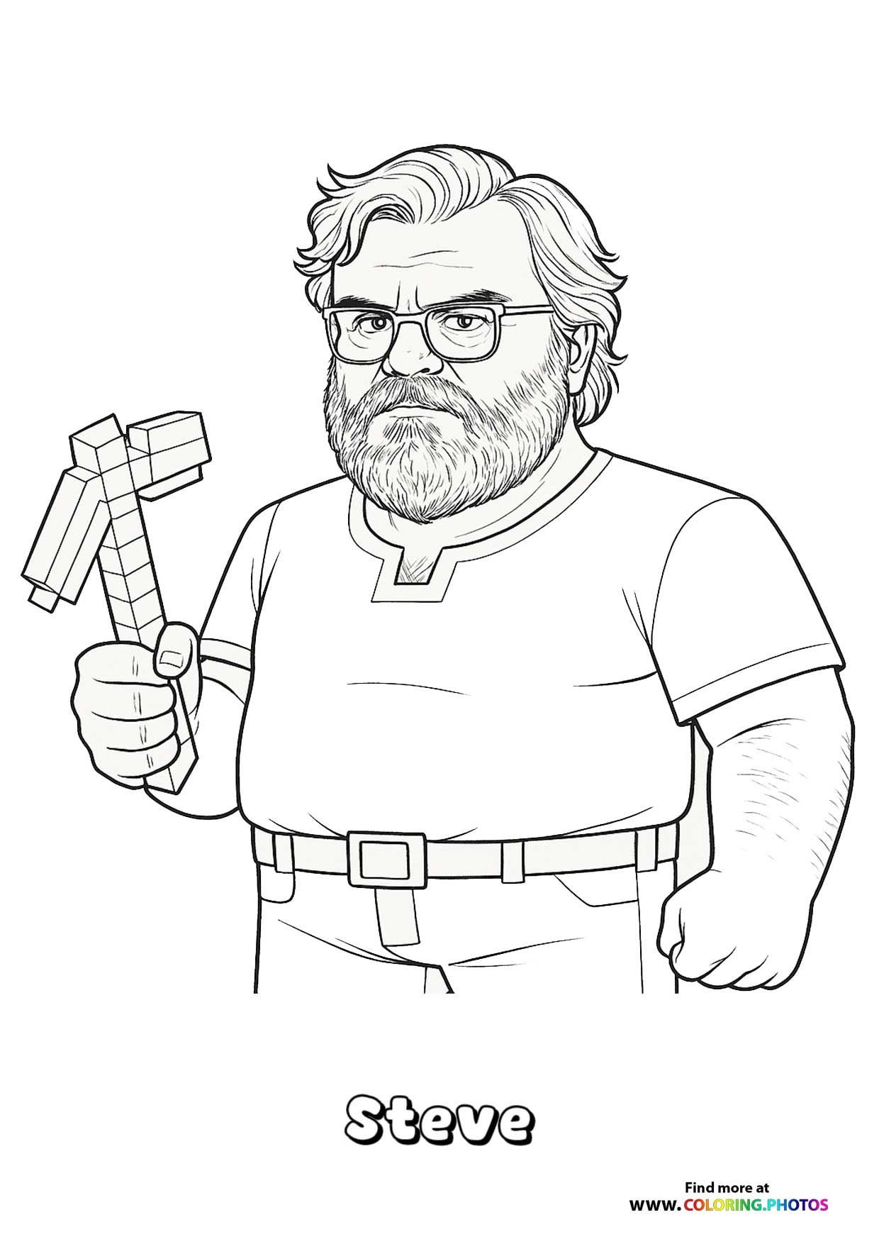 Steve Coloring Pages Printable