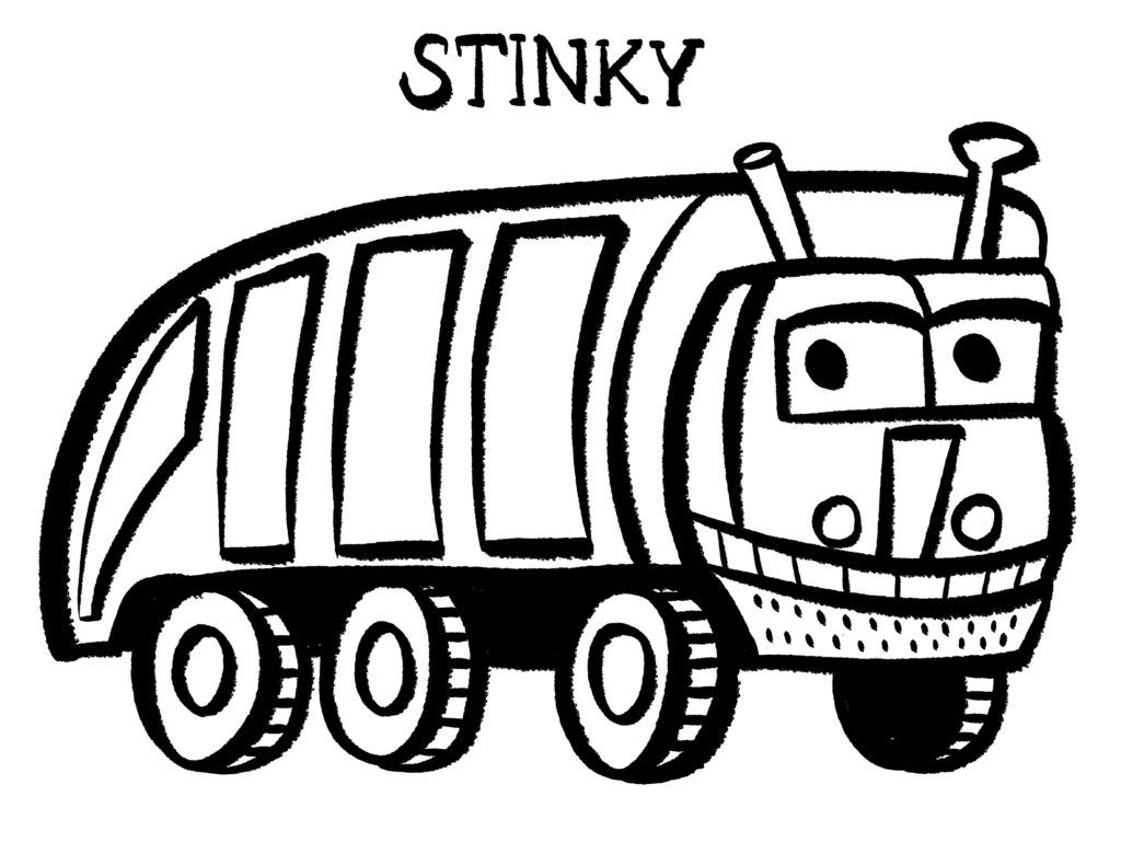 The Stinky Dirty Show Stinky Colouring Page