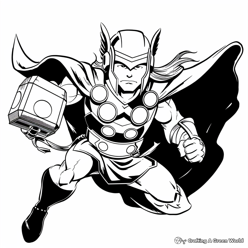 Thor Coloring Pages Free Printable 