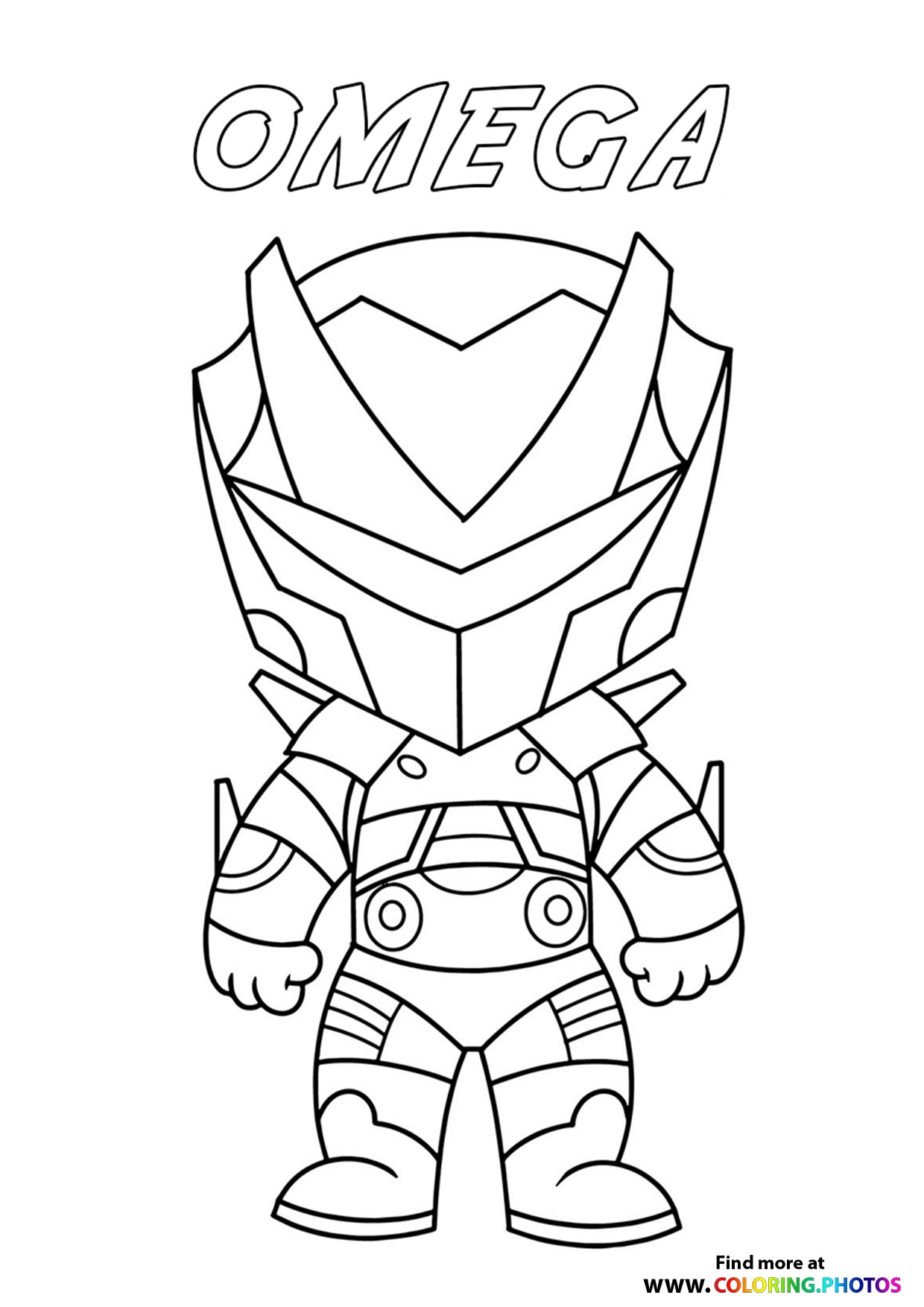 Tiny Omega Fortnite Coloring Pages For Kids