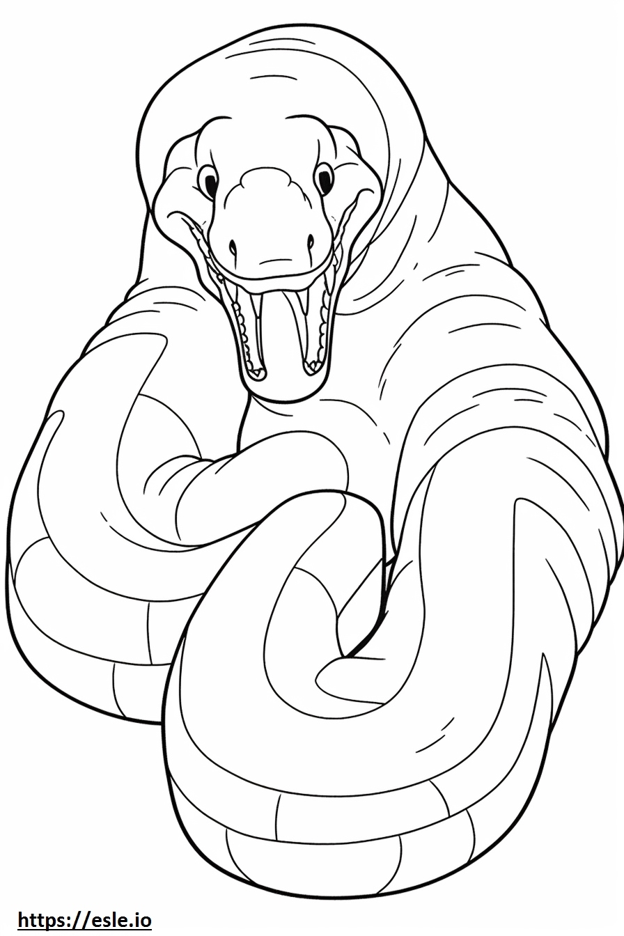 Titanoboa Cute Coloring Page